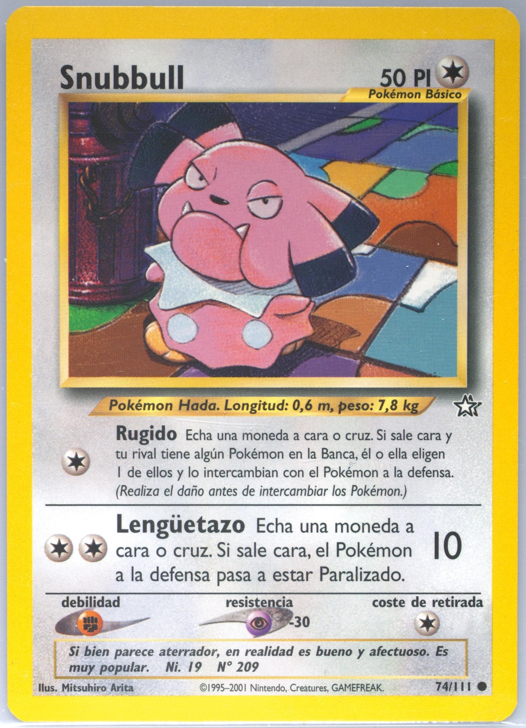 Snubbull (74) 2001 Pokemon Italian Neo Genesis