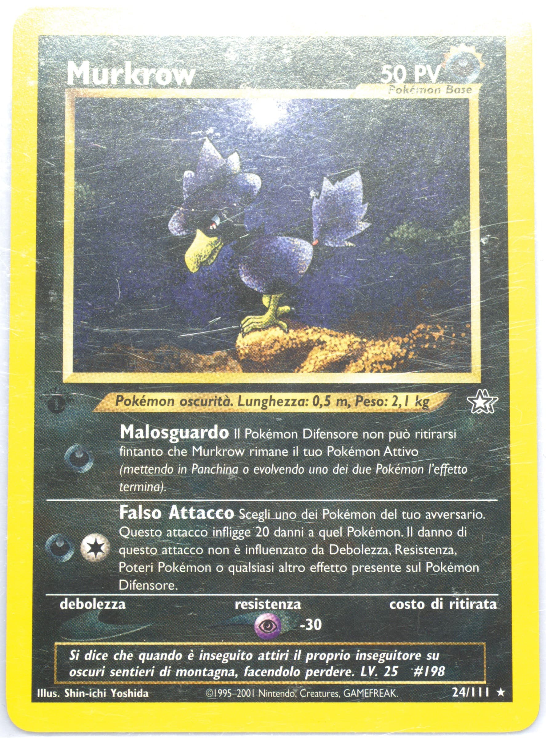 Murkrow 1st Edition (24) 2001 Pokemon Italian Neo Genesis