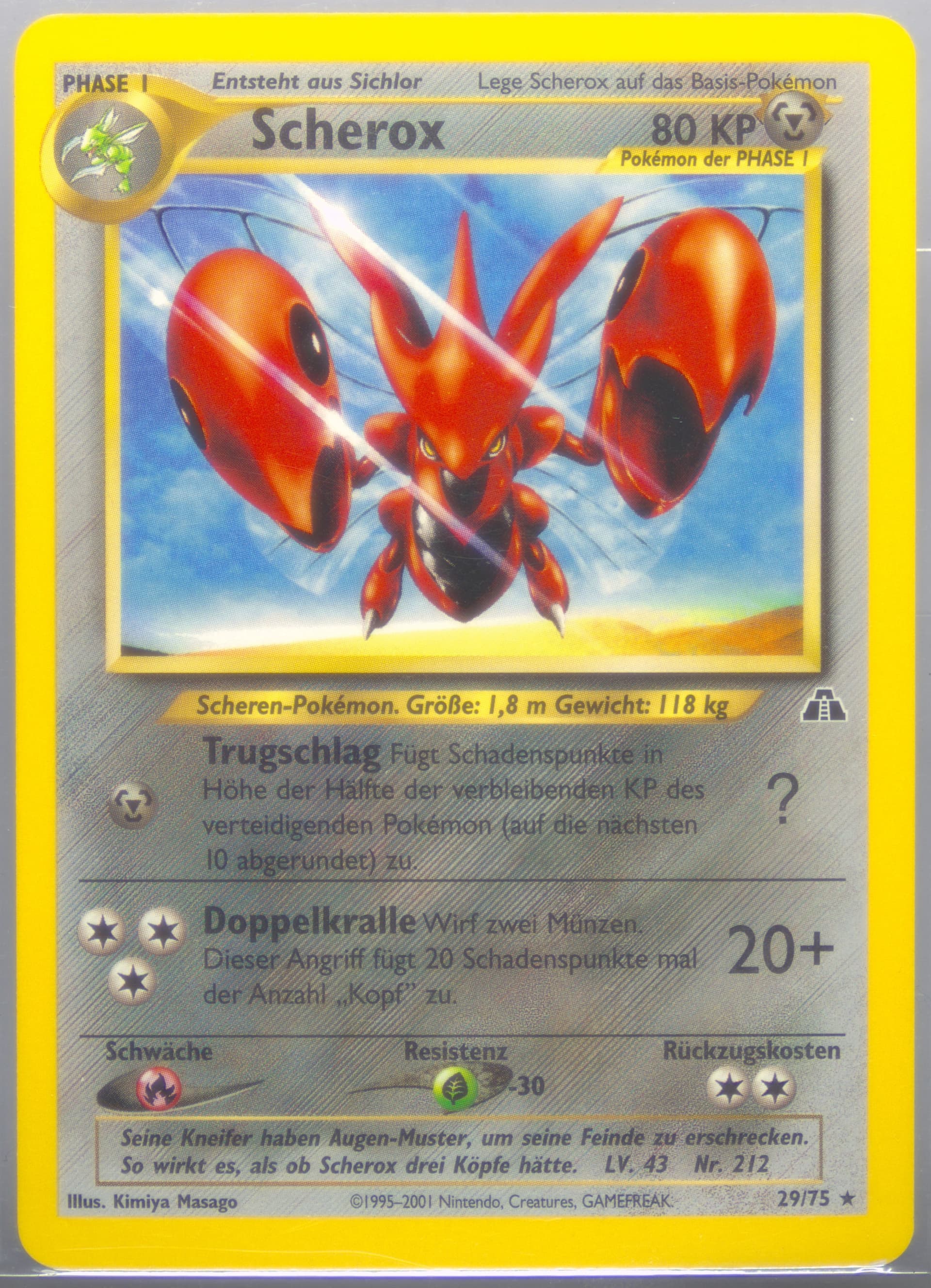 Scherox German (29) 2001 Pokemon Neo Discovery