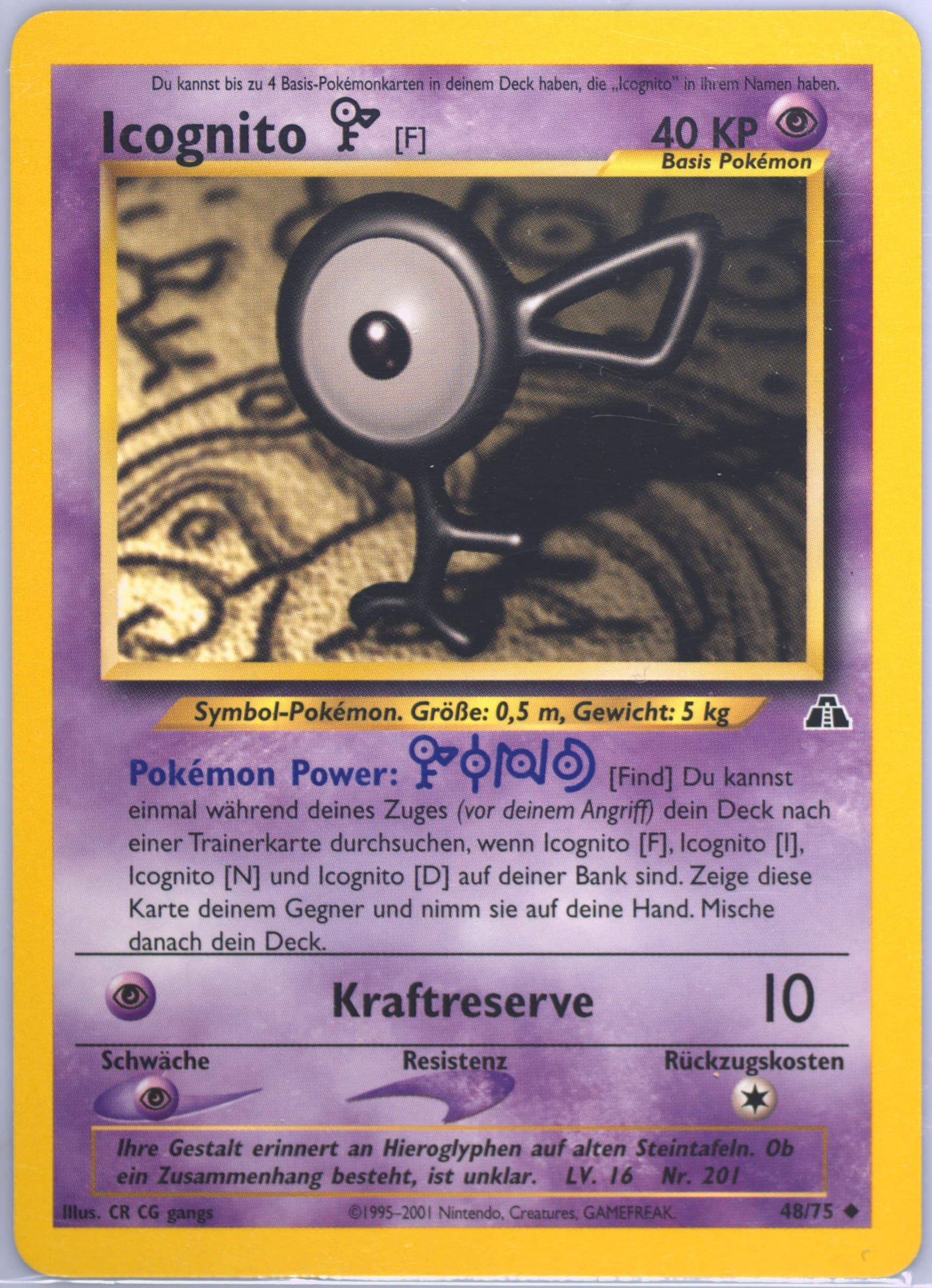 Icognito F German (48) 2001 Pokemon Neo Discovery