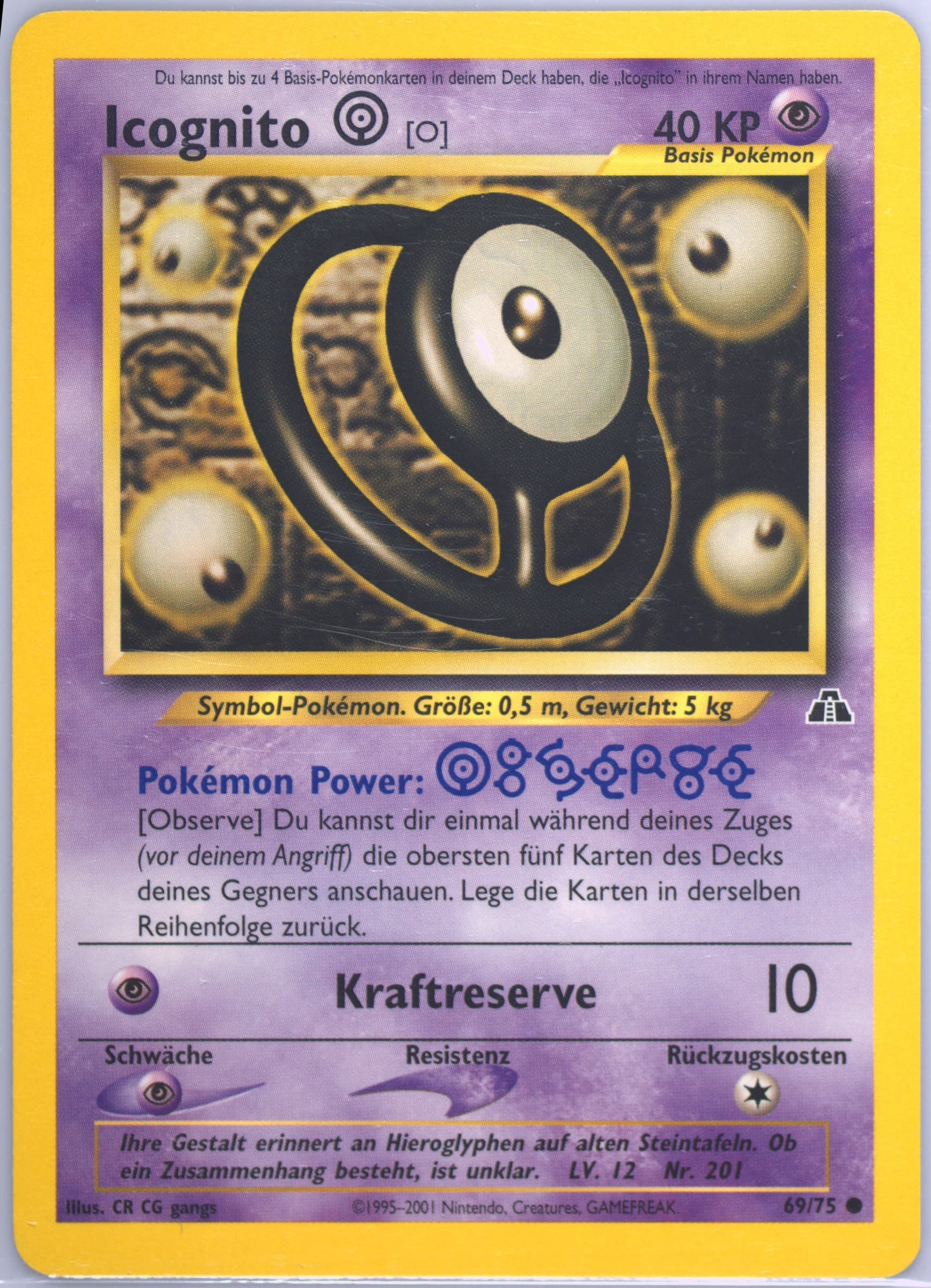 Icognito O German (69) 2001 Pokemon Neo Discovery