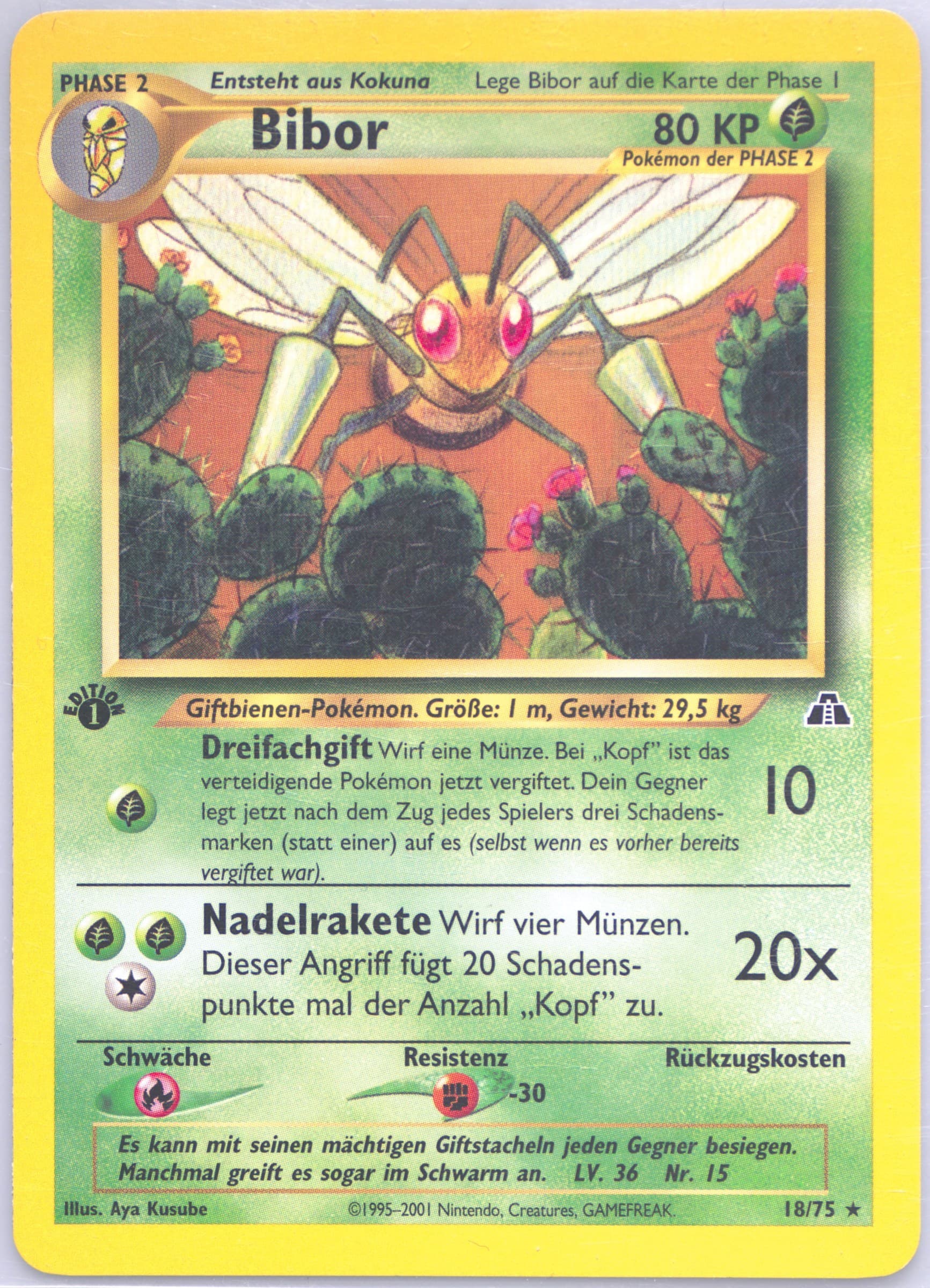 Bibor German-1st Edition (18) 2001 Pokemon Neo Discovery
