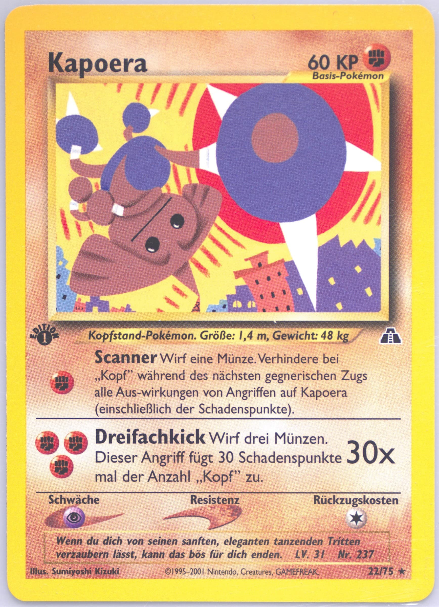 Kapoera German-1st Edition (22) 2001 Pokemon Neo Discovery