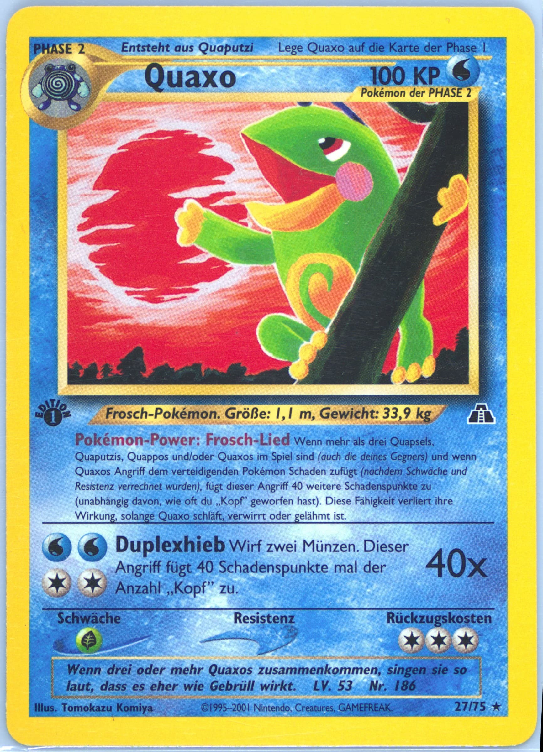 Quaxo German-1st Edition (27) 2001 Pokemon Neo Discovery