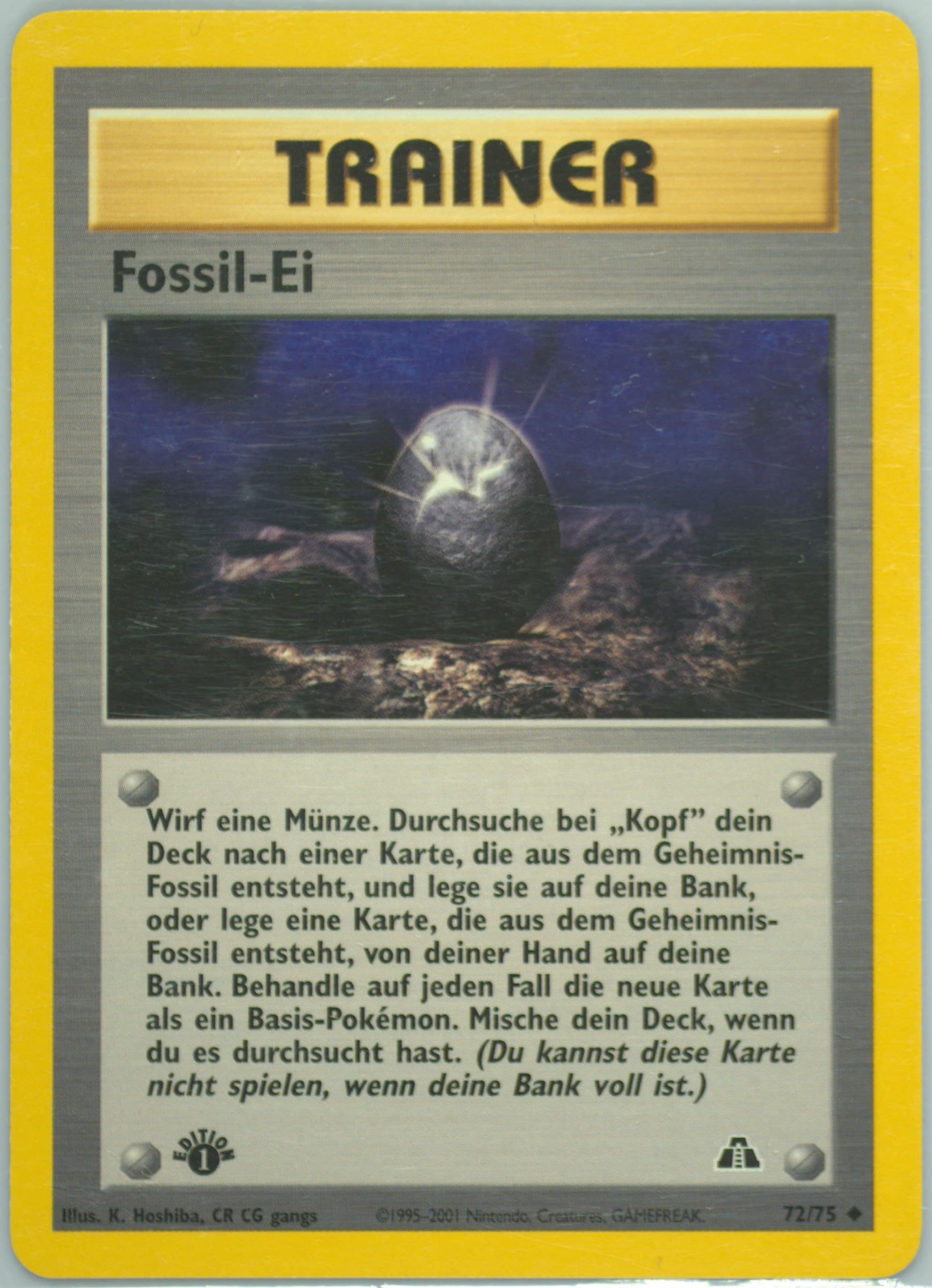 Fossil-EI German-1st Edition (72) 2001 Pokemon Neo Discovery