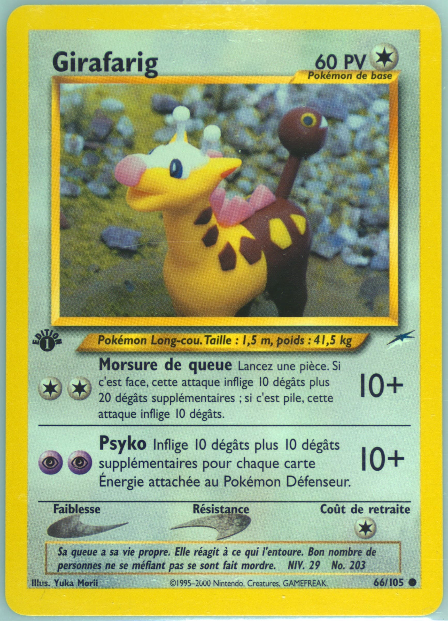 Girafarig French-1st Edition (66) 2002 Pokemon Neo Destiny