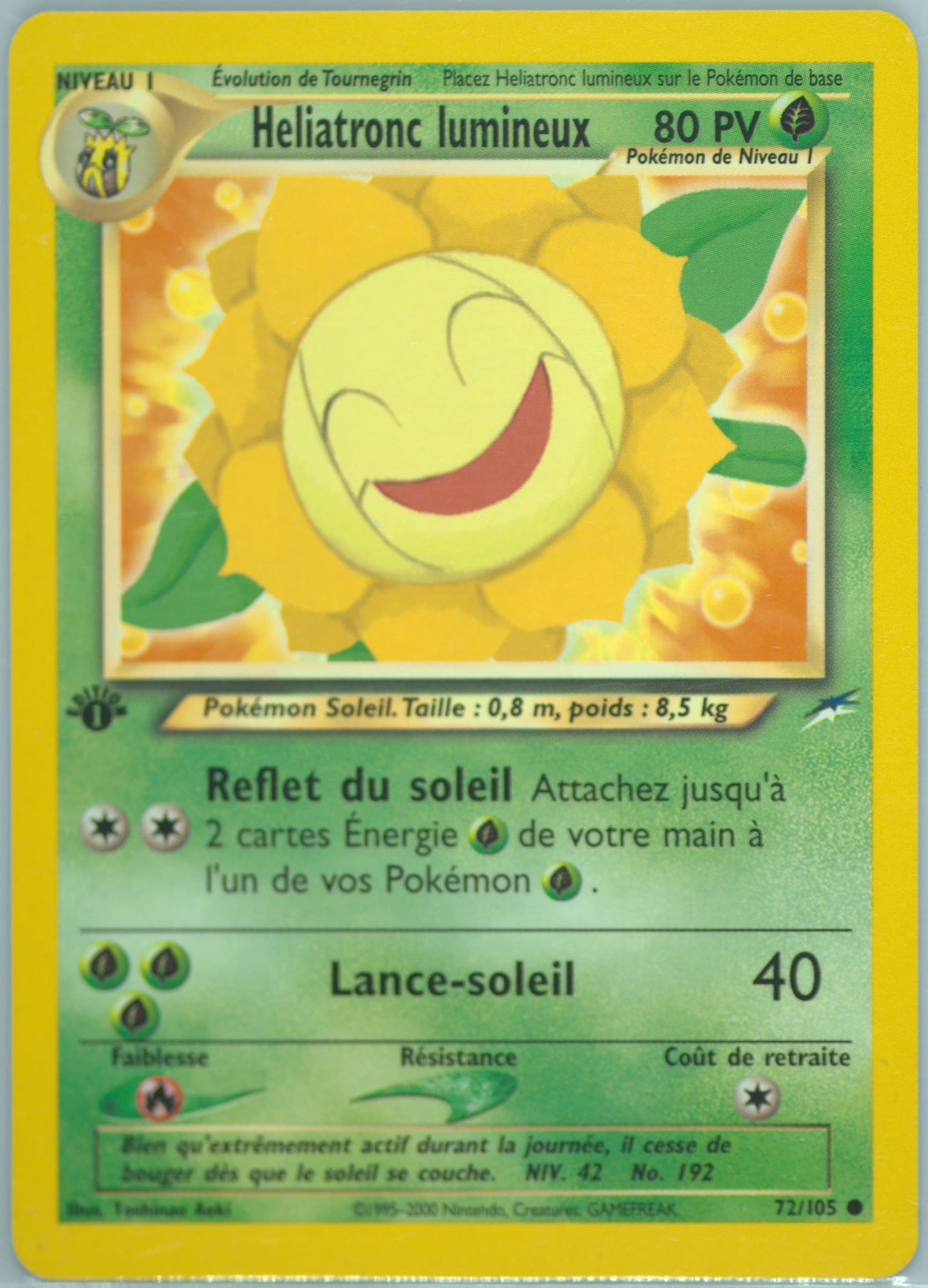 Heliatronc Lumineux French-1st Edition (72) 2002 Pokemon Neo Destiny