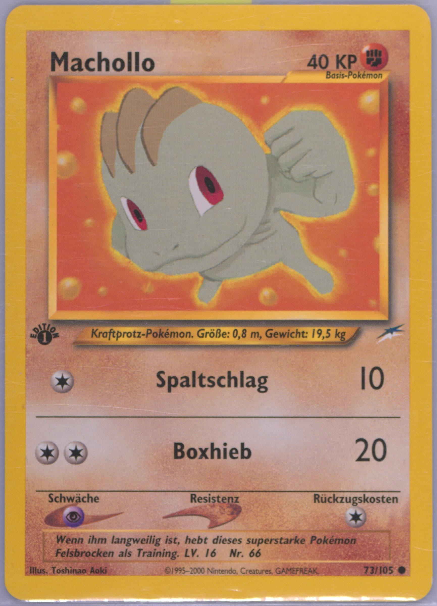 Machollo German-1st Edition (73) 2002 Pokemon Neo Destiny