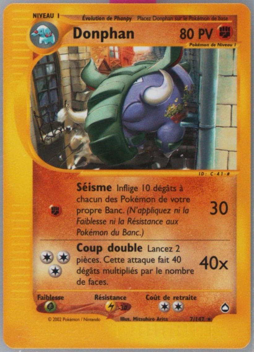 Donphan French (7) 2003 Pokemon Aquapolis