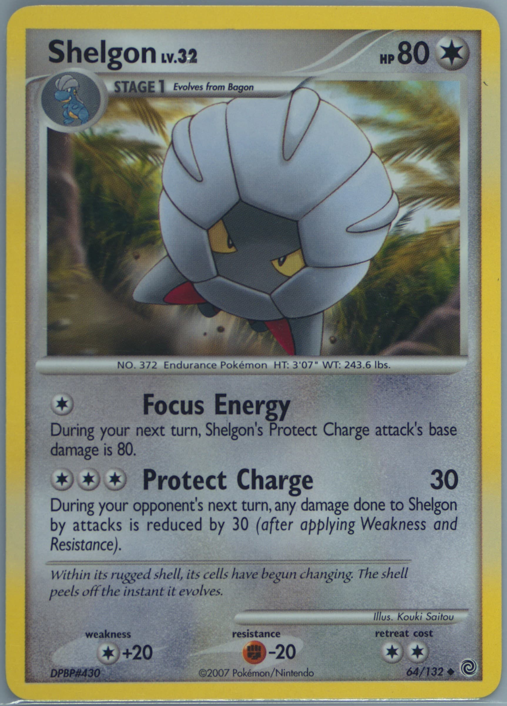 Shelgon (64) 2007 Pokemon Diamond & Pearl Secret Wonders