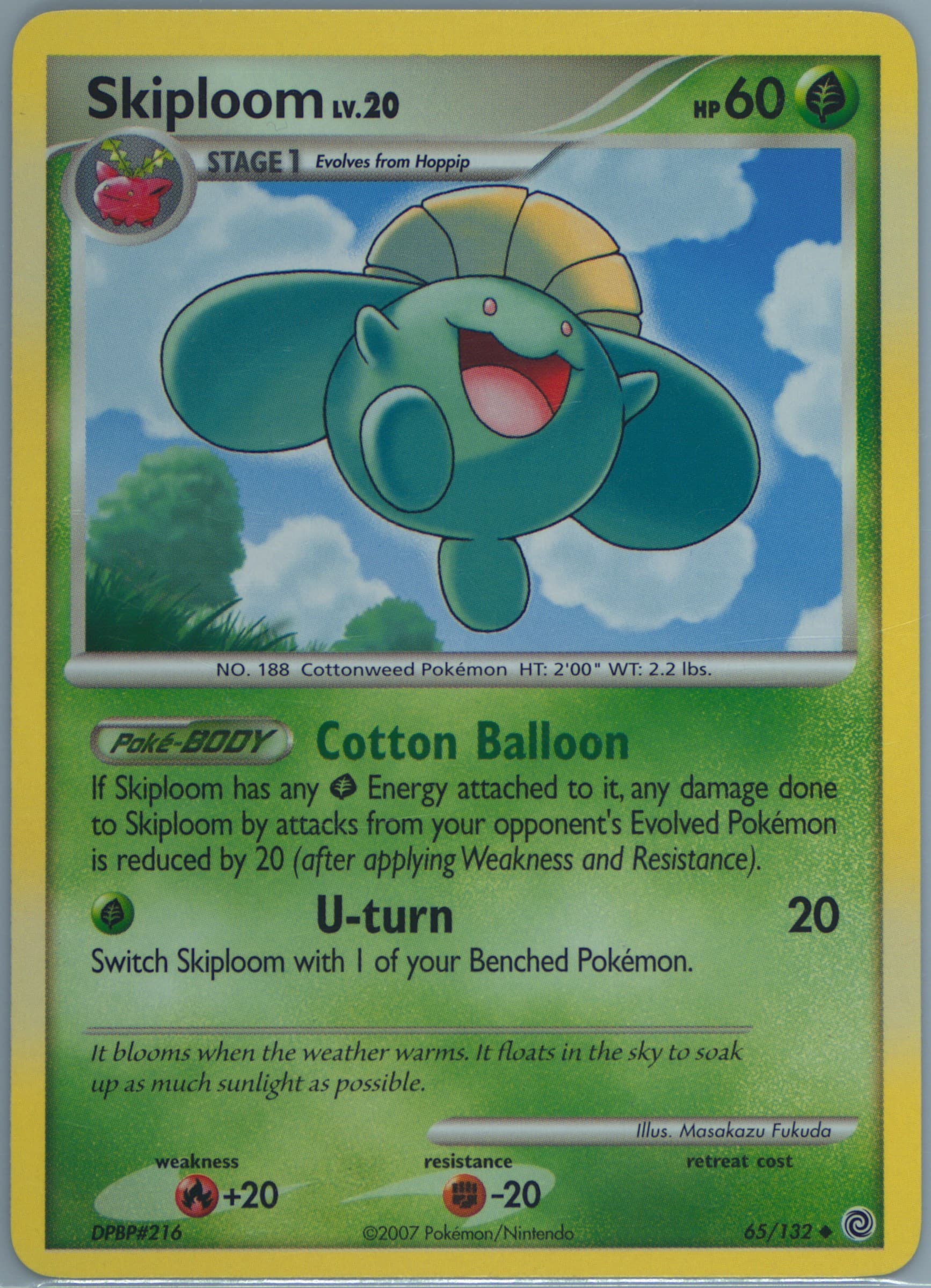 Skiploom (65) 2007 Pokemon Diamond & Pearl Secret Wonders