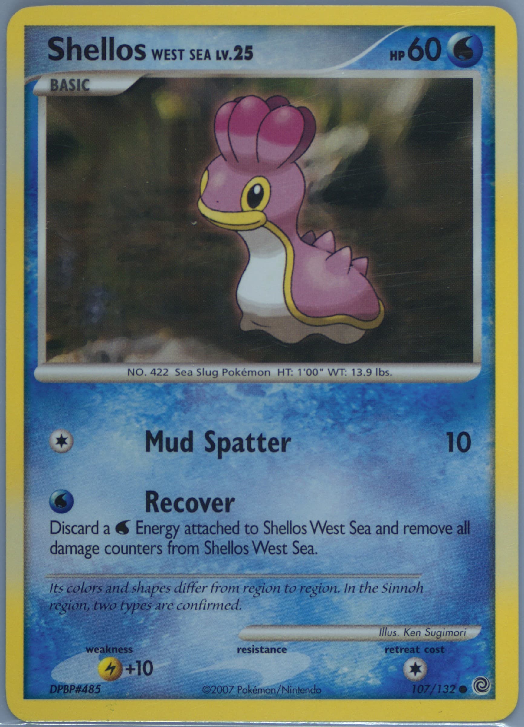 Shellos (West Sea) (107) 2007 Pokemon Diamond & Pearl Secret Wonders