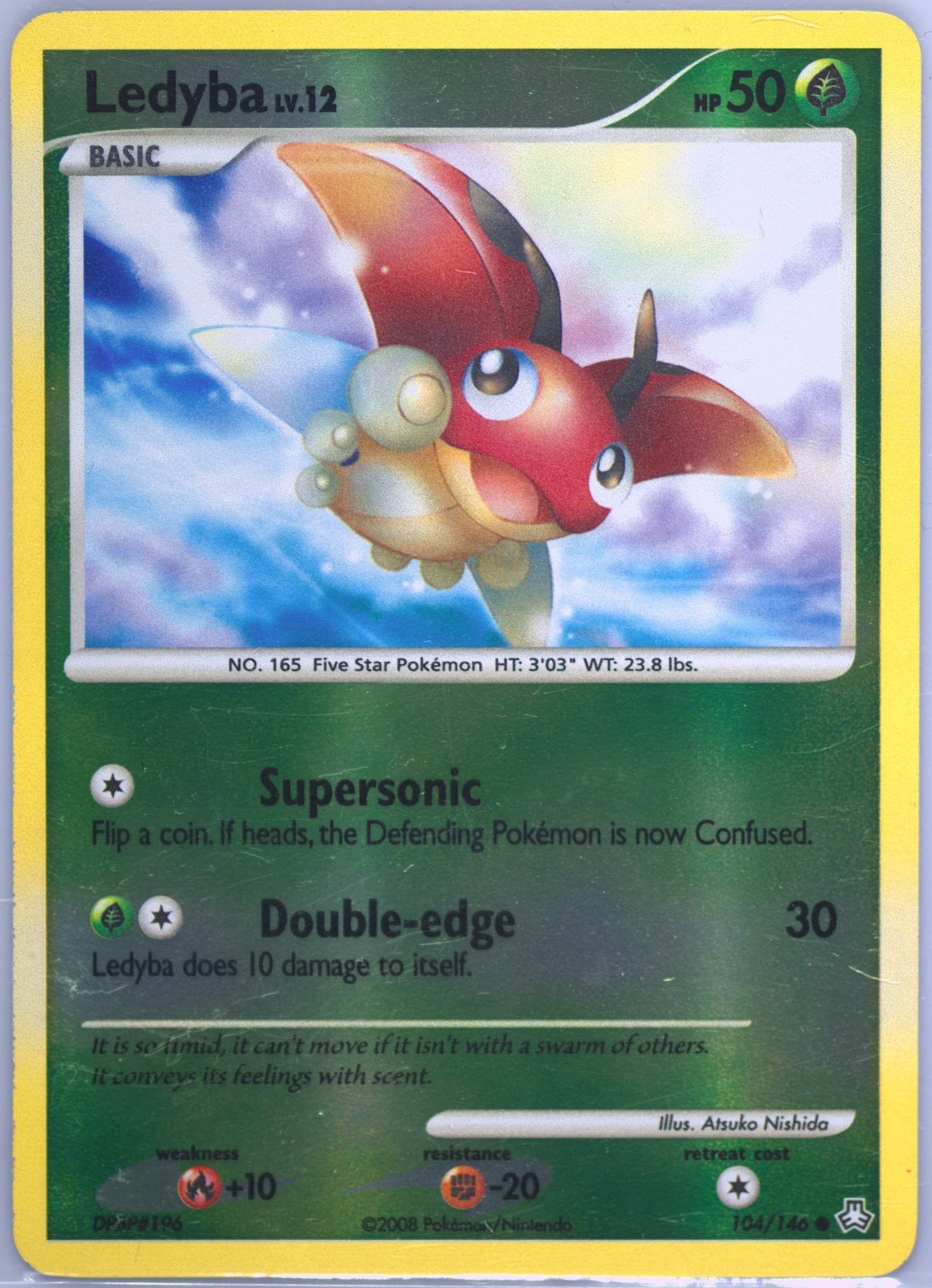 Ledyba-Reverse Foil (104) 2008 Pokemon Diamond & Pearl Legends Awakened