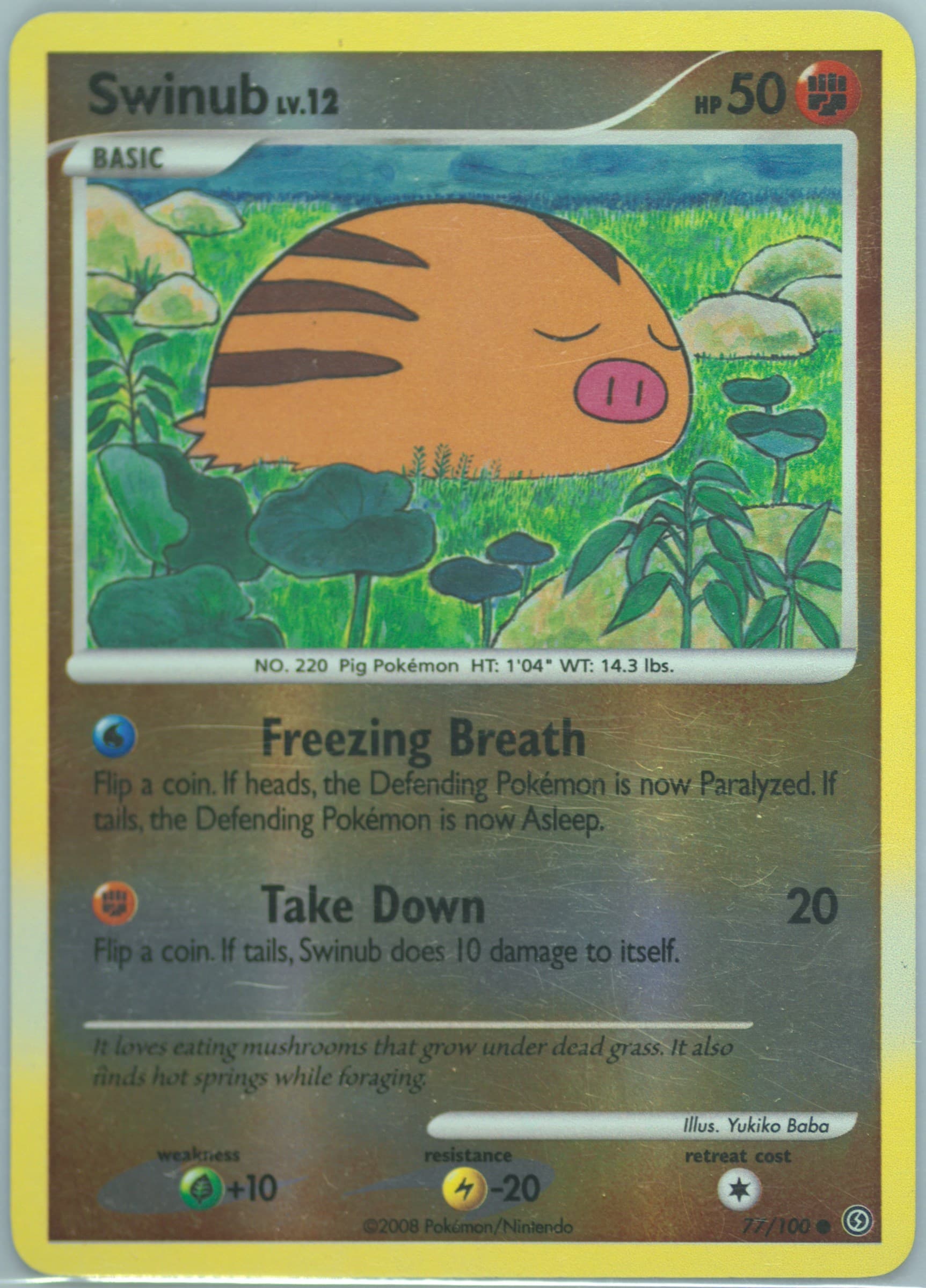 Swinub-Reverse Foil (77) 2008 Pokemon Diamond & Pearl Stormfront