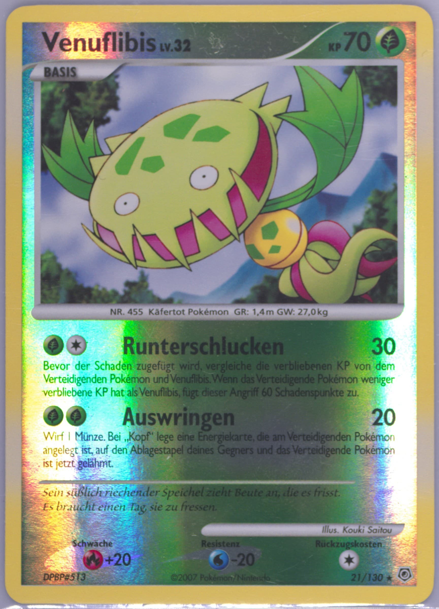 Venuflibis-Reverse Foil German (21) 2007 Pokemon Diamond & Pearl