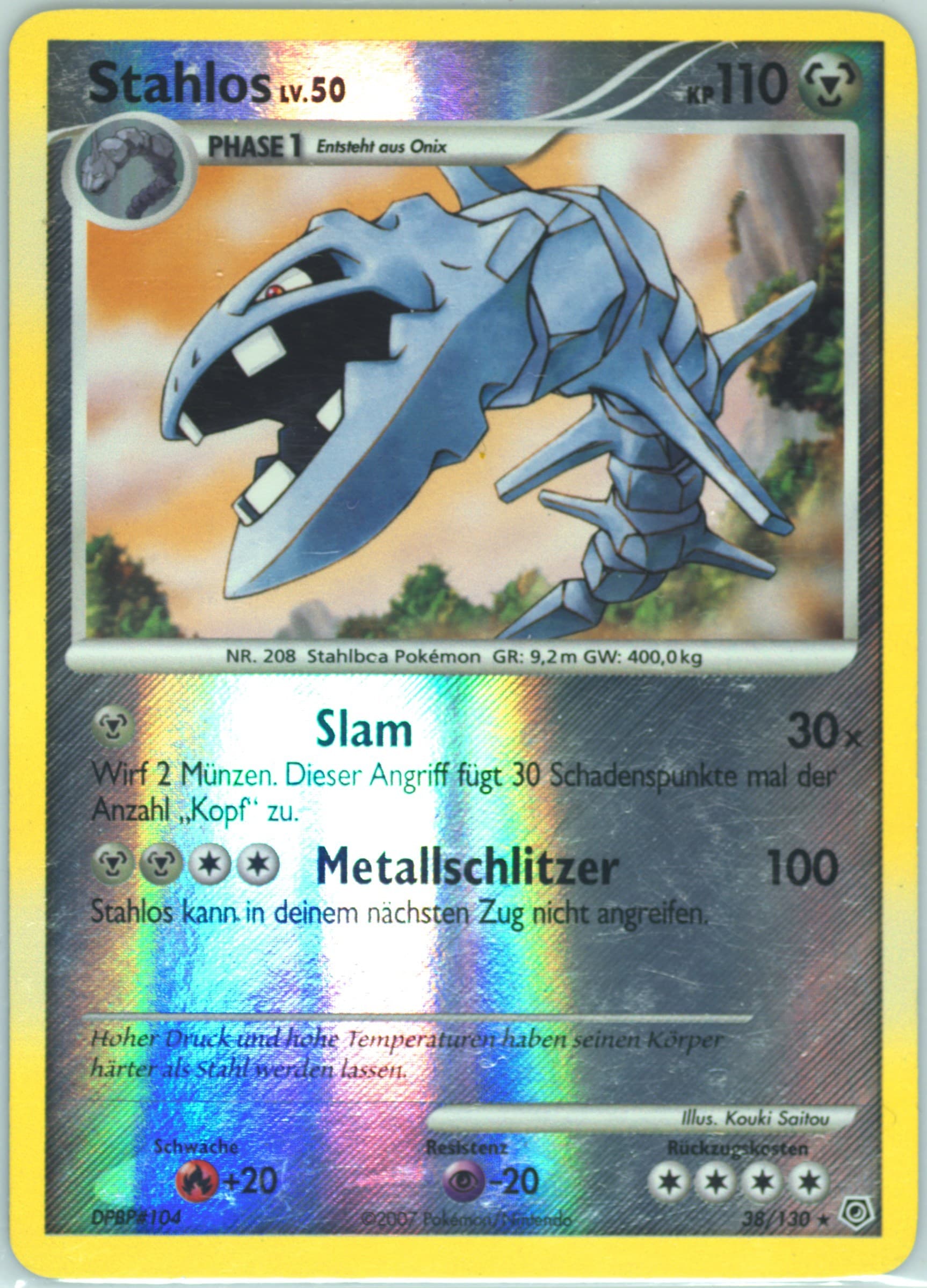 Stahlos-Reverse Foil German (38) 2007 Pokemon Diamond & Pearl