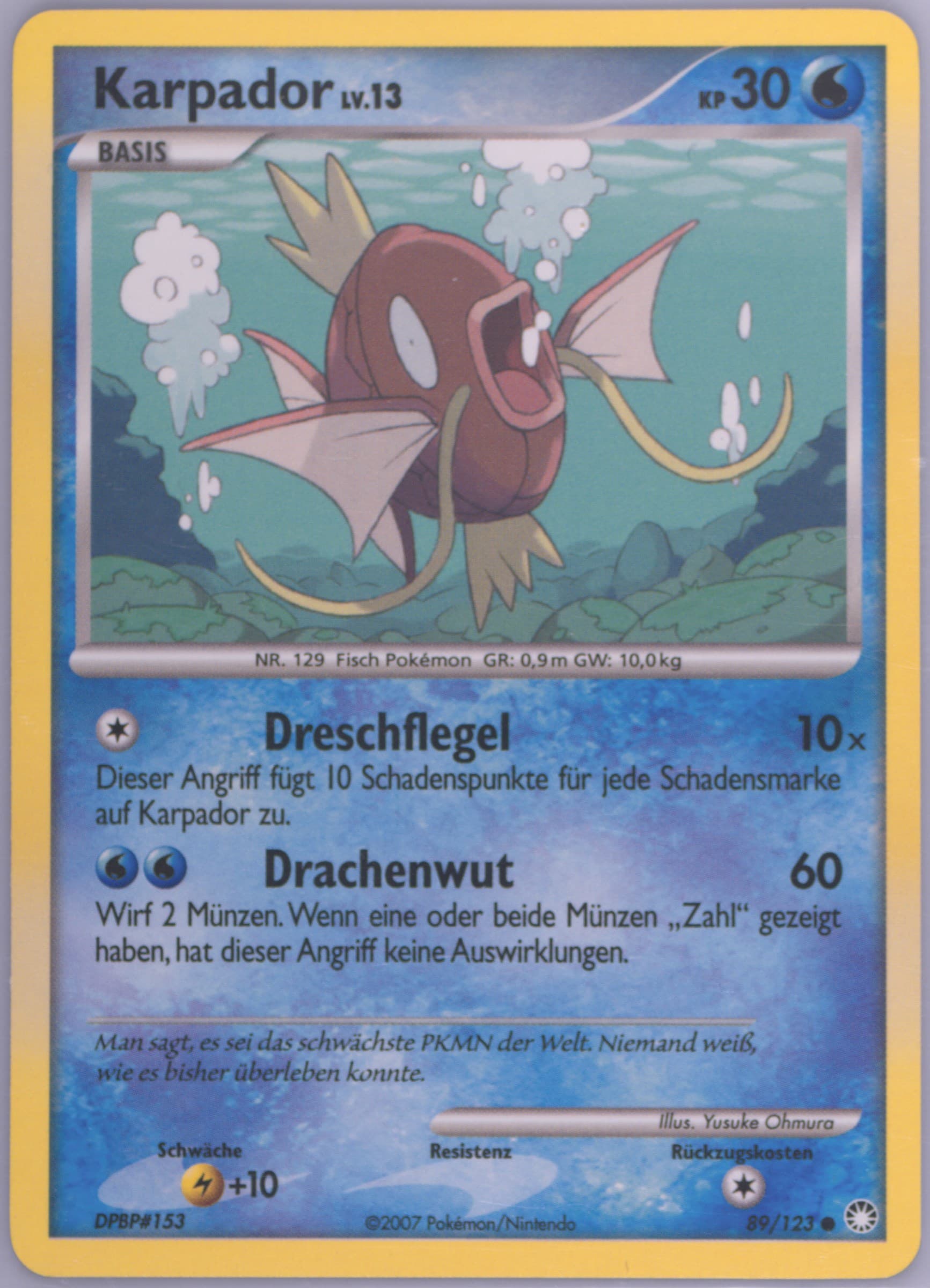 Karpador German (89) 2007 Pokemon Diamond & Pearl Mysterious Treasures