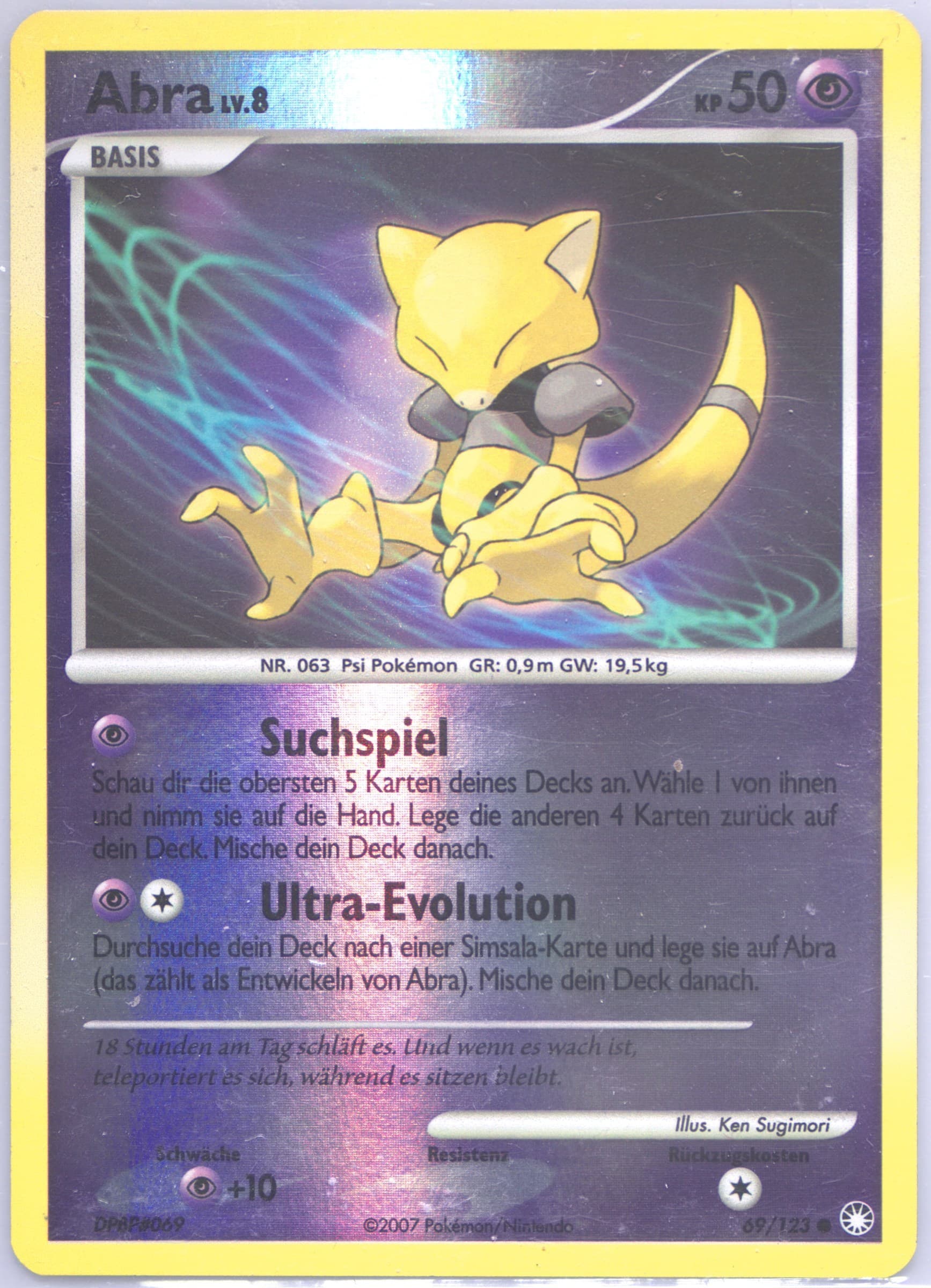 Abra-Reverse Foil German (69) 2007 Pokemon Diamond & Pearl Mysterious Treasures