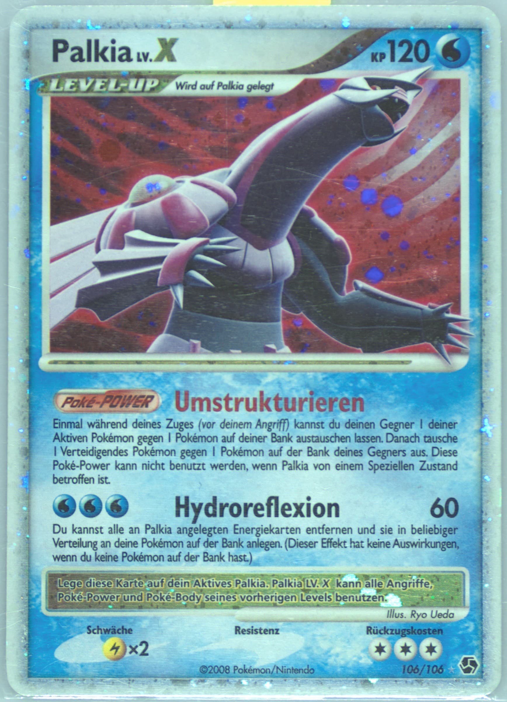 Palkia LV.X-Holo German (106) 2008 Pokemon Diamond & Pearl Great Encounters