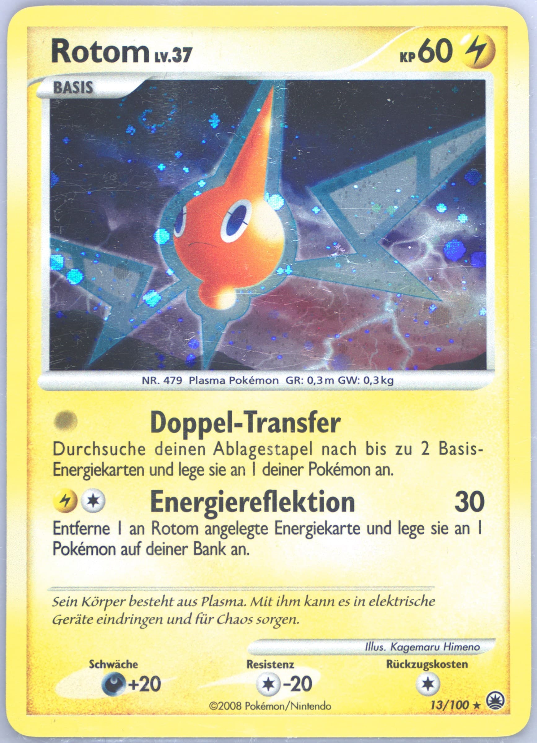 Rotom-Holo German (13) 2008 Pokemon Diamond & Pearl Majestic Dawn