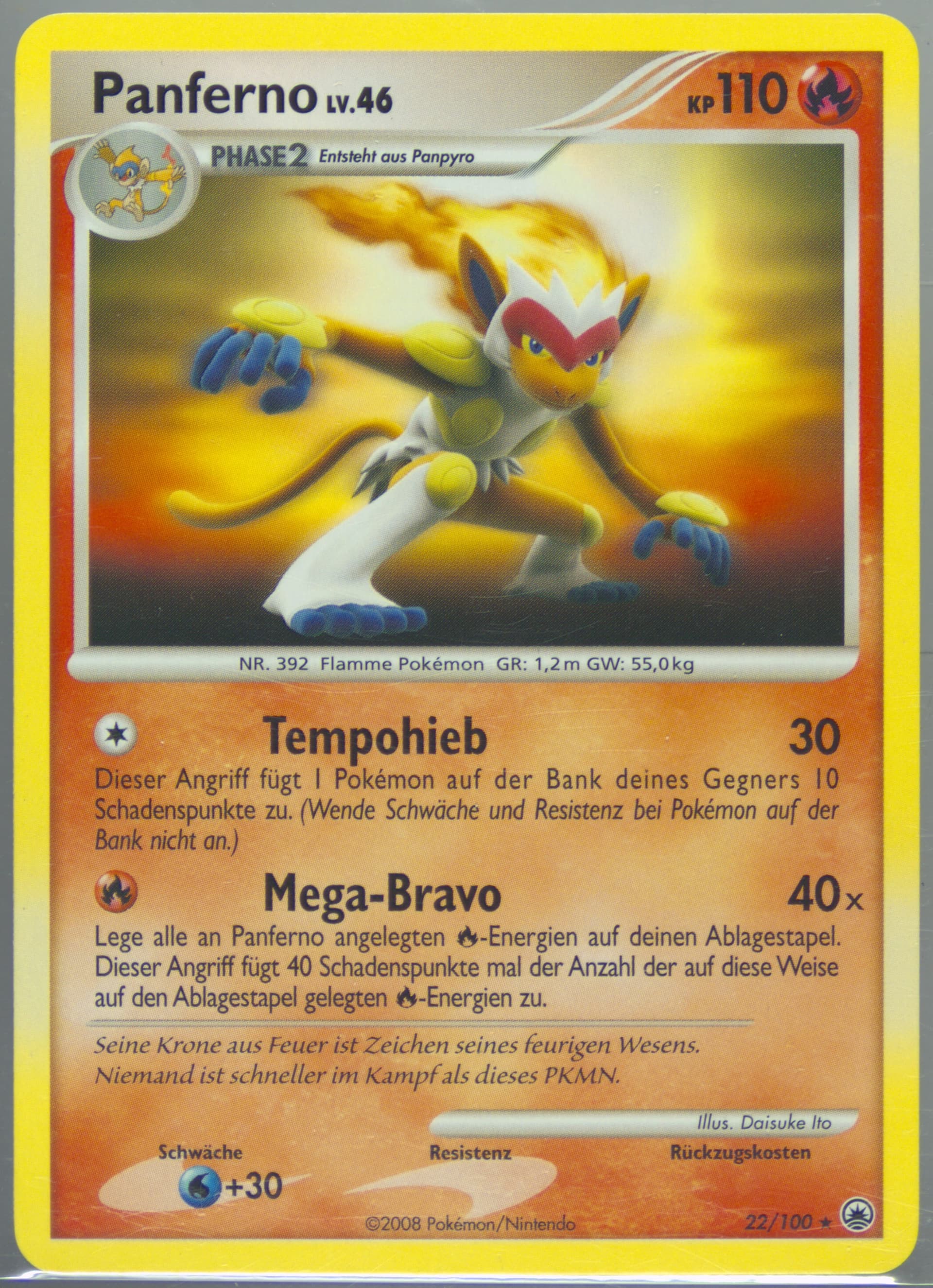 Panferno German (22) 2008 Pokemon Diamond & Pearl Majestic Dawn