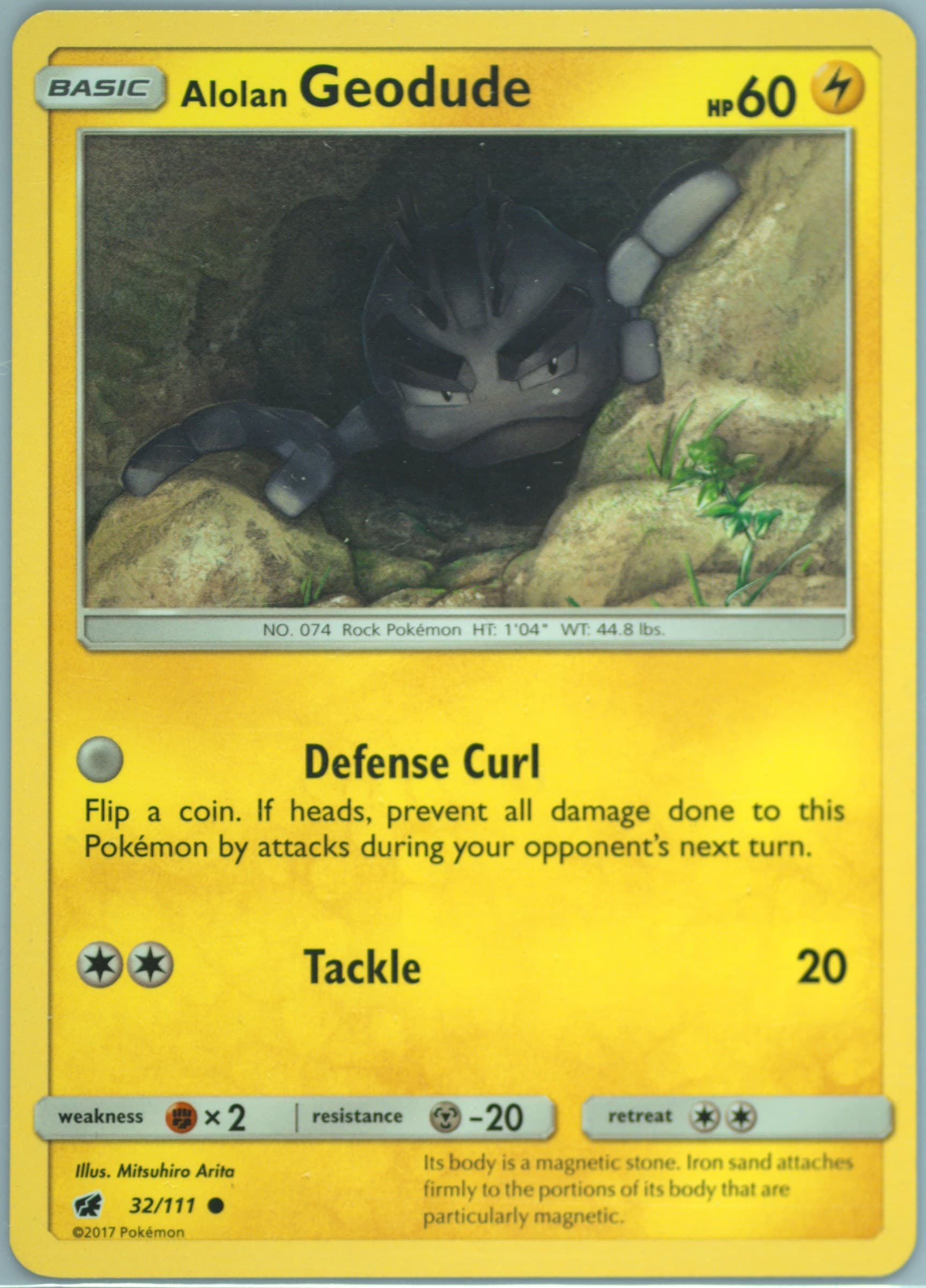 Alolan Geodude (32) 2017 Pokemon Sun & Moon Crimson Invasion