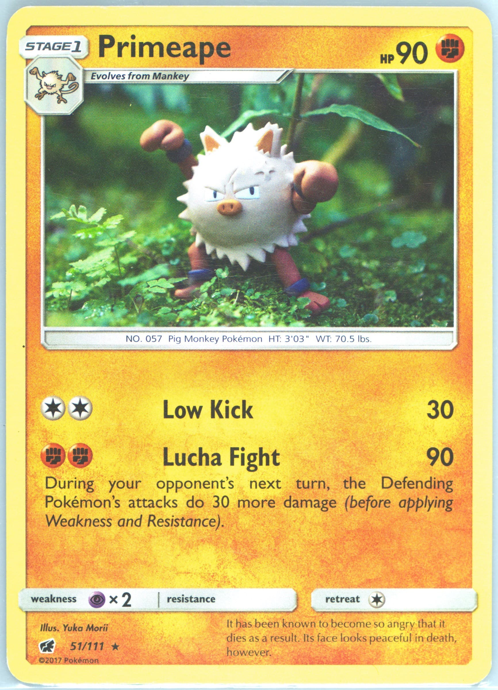 Primeape (51) 2017 Pokemon Sun & Moon Crimson Invasion