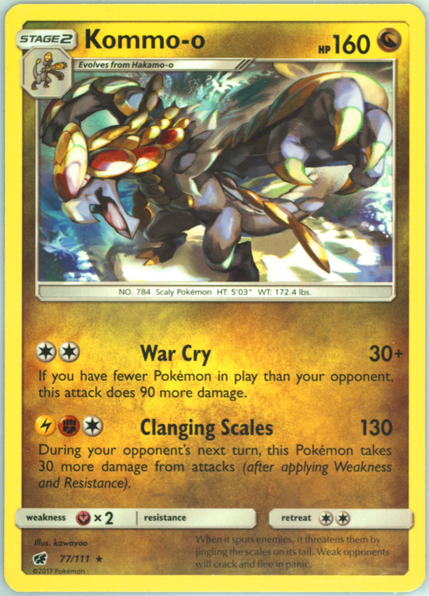 Kommo-O (77) 2017 Pokemon Sun & Moon Crimson Invasion