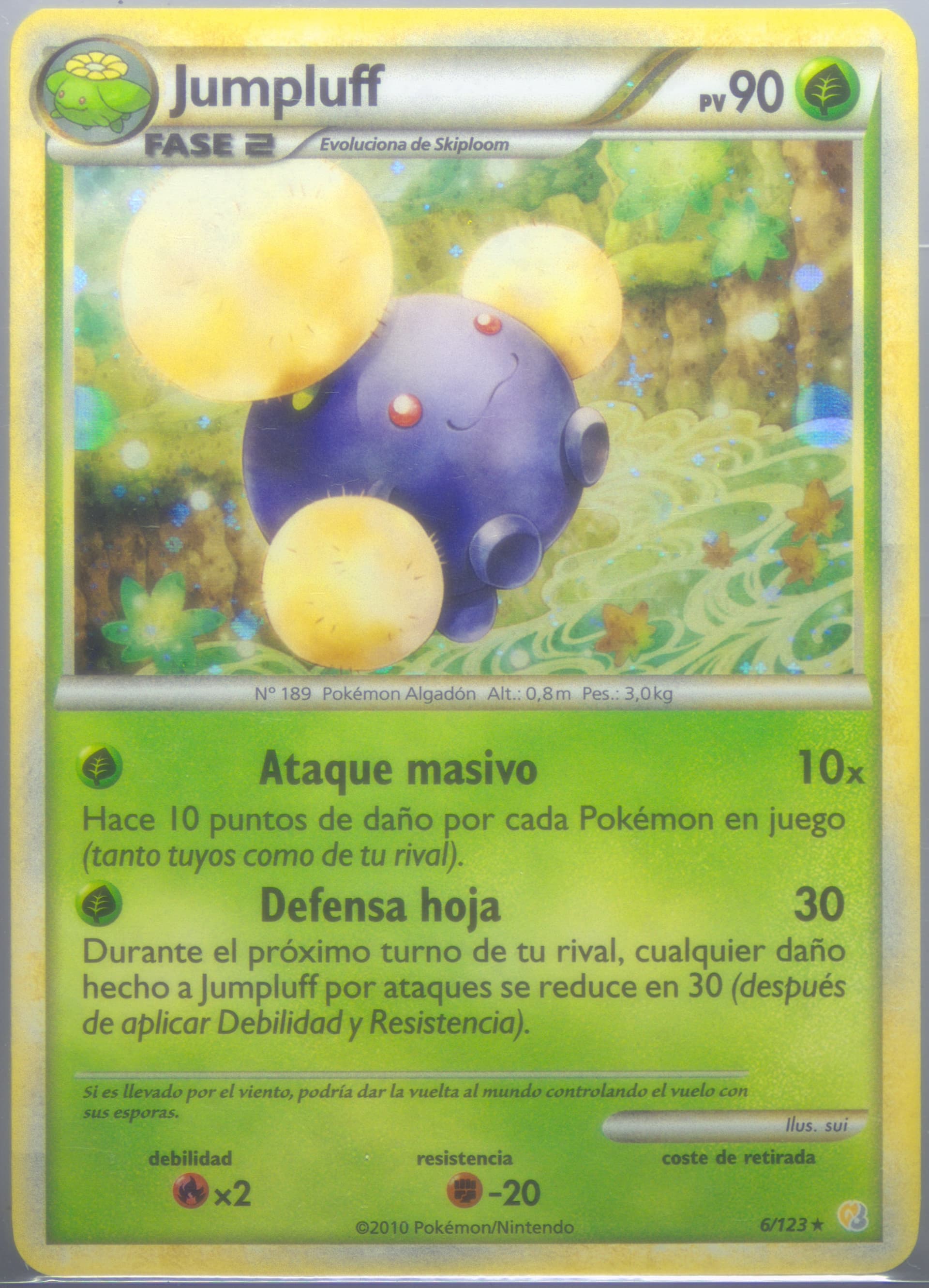 Jumpluff-Holo Spanish (6) 2010 Pokemon Heartgold & Soulsilver
