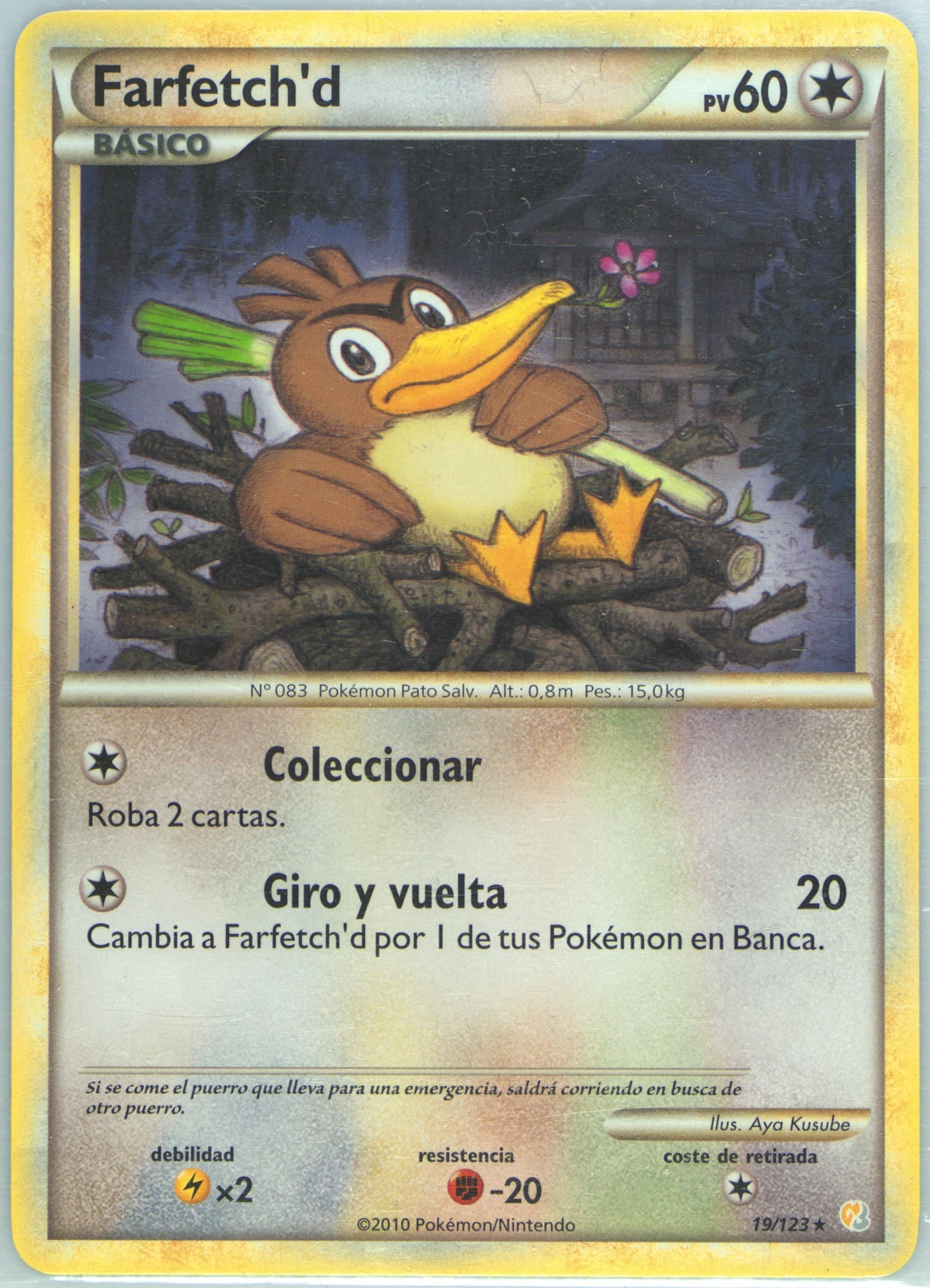 Farfetch'd Spanish (19) 2010 Pokemon Heartgold & Soulsilver