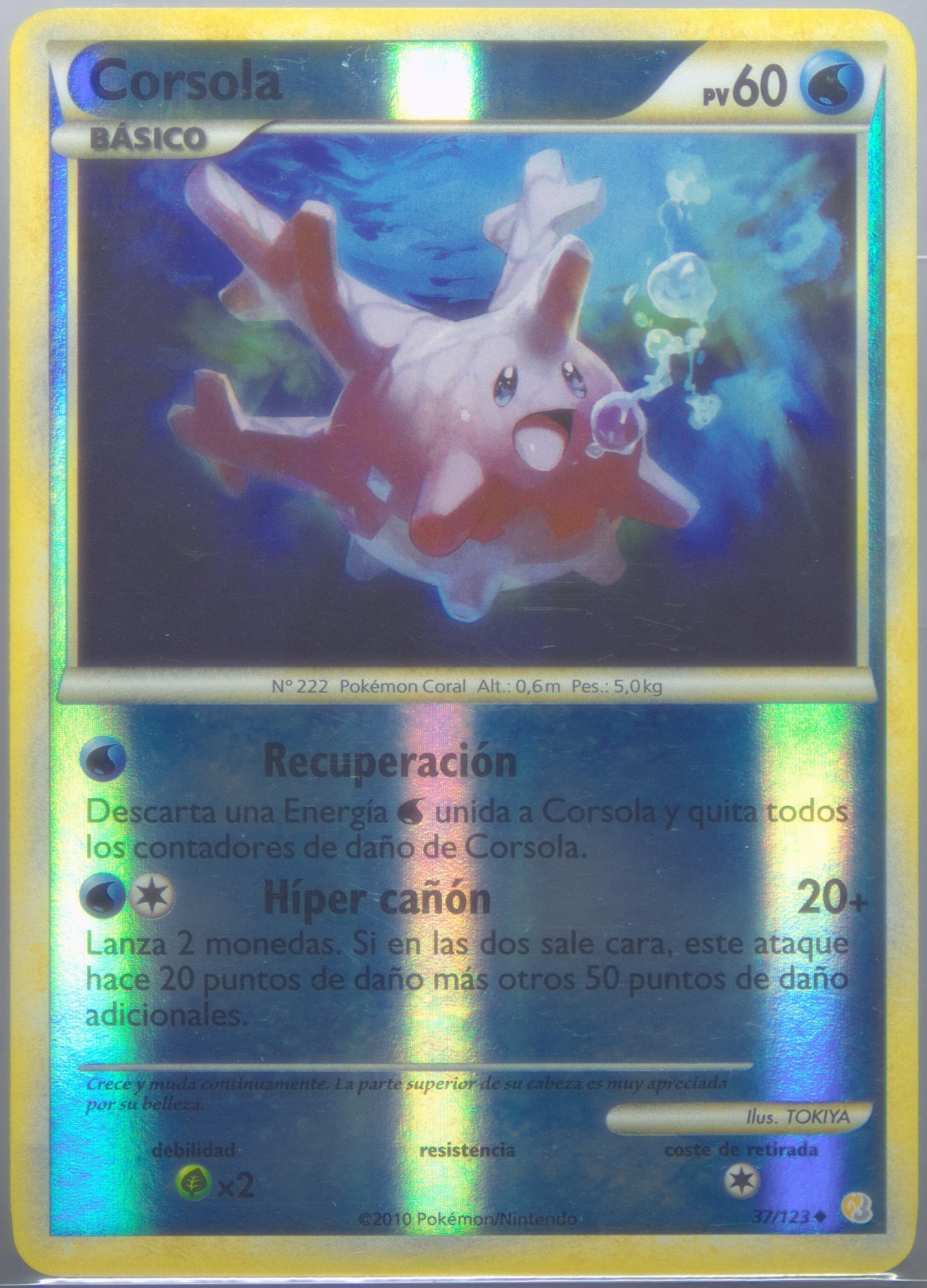 Corsola-Reverse Foil Spanish (37) 2010 Pokemon Heartgold & Soulsilver