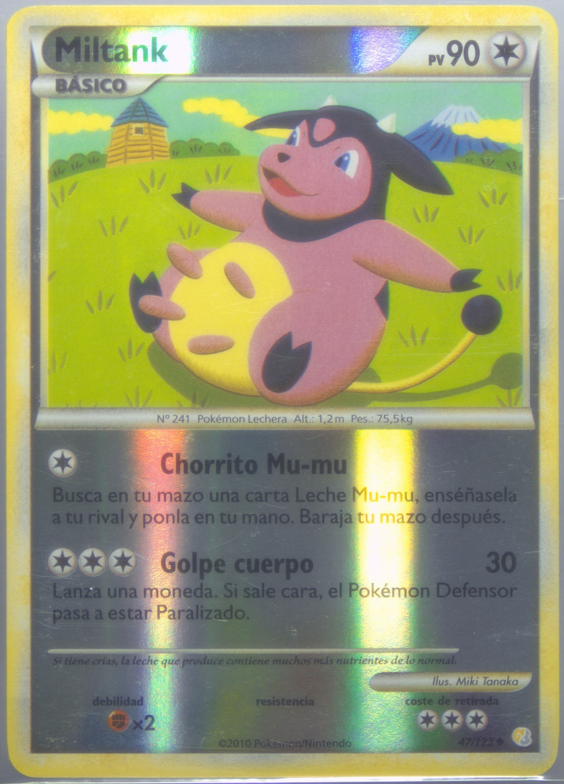 Miltank-Reverse Foil Spanish (47) 2010 Pokemon Heartgold & Soulsilver