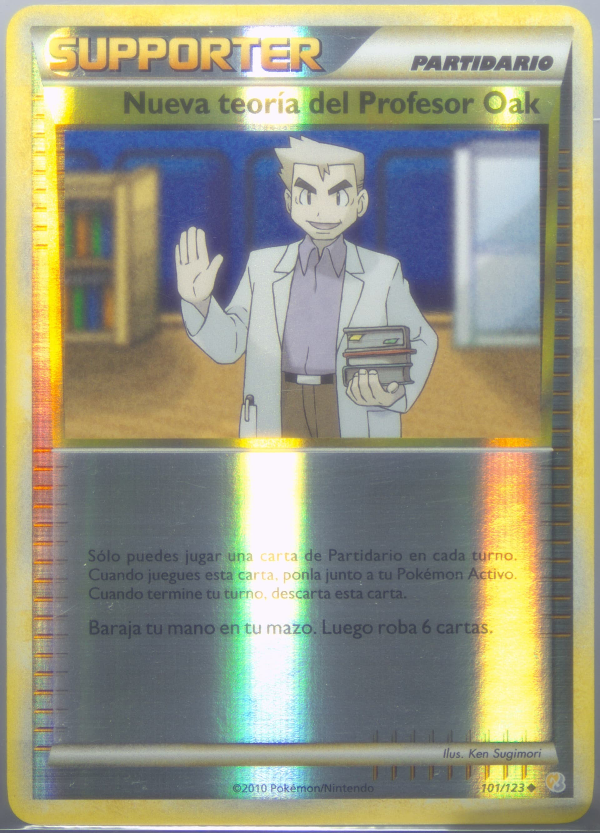 Nueva Teoria Del Profesor Oak-Reverse Foil Spanish (101) 2010 Pokemon Heartgold & Soulsilver
