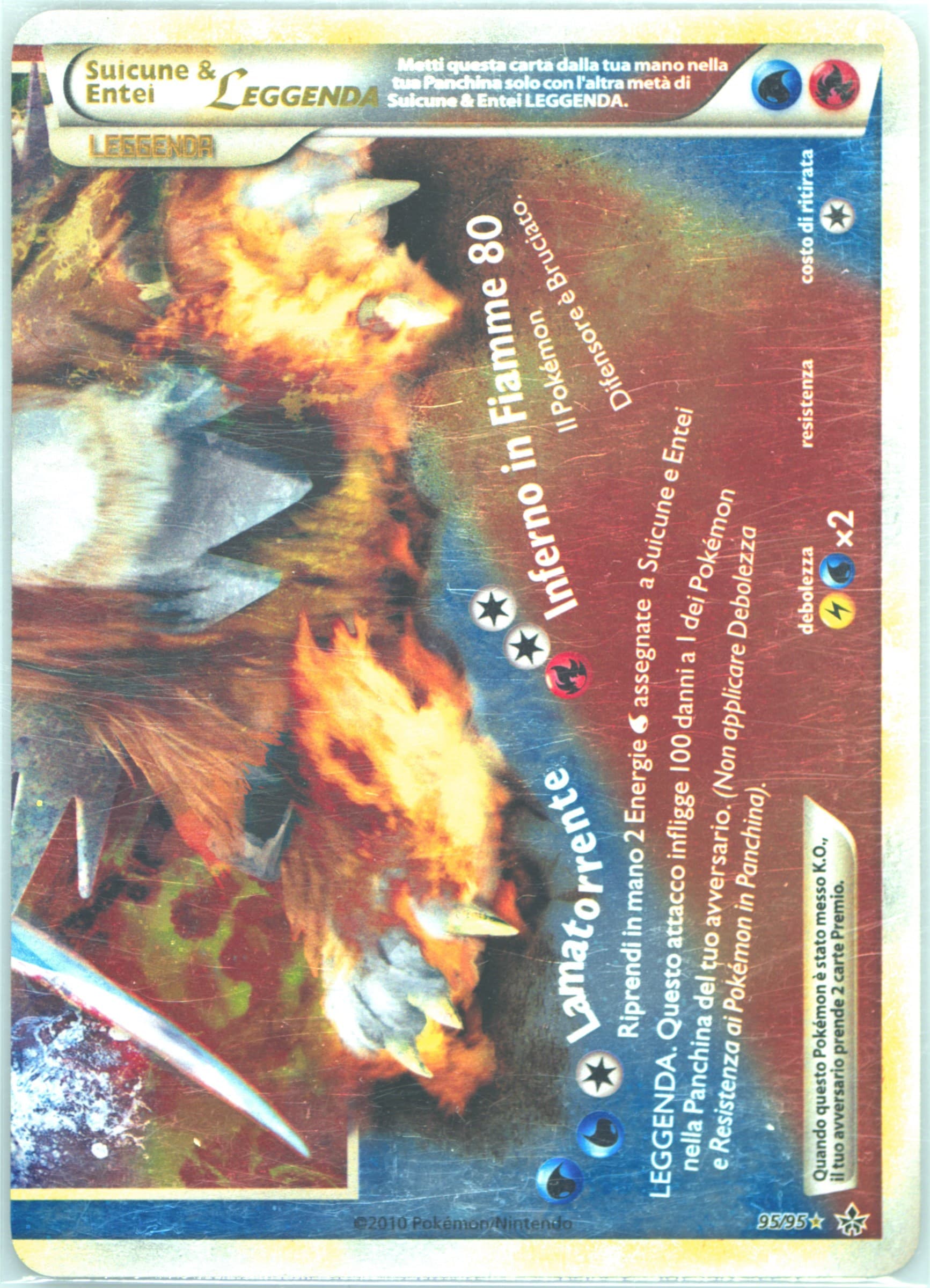 Suicune & Entei Leggenda-Holo Italian (95) 2010 Pokemon Heartgold & Soulsilver Unleashed