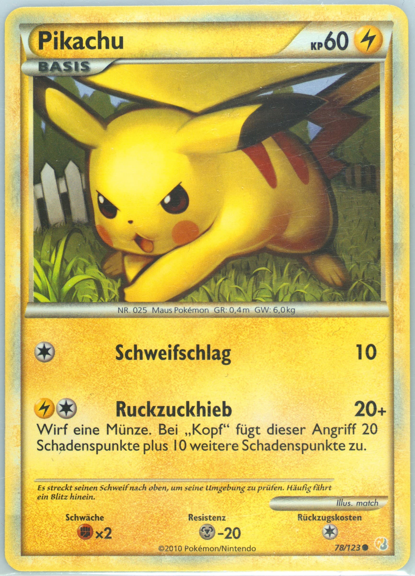 Pikachu German (78) 2010 Pokemon Heartgold & Soulsilver