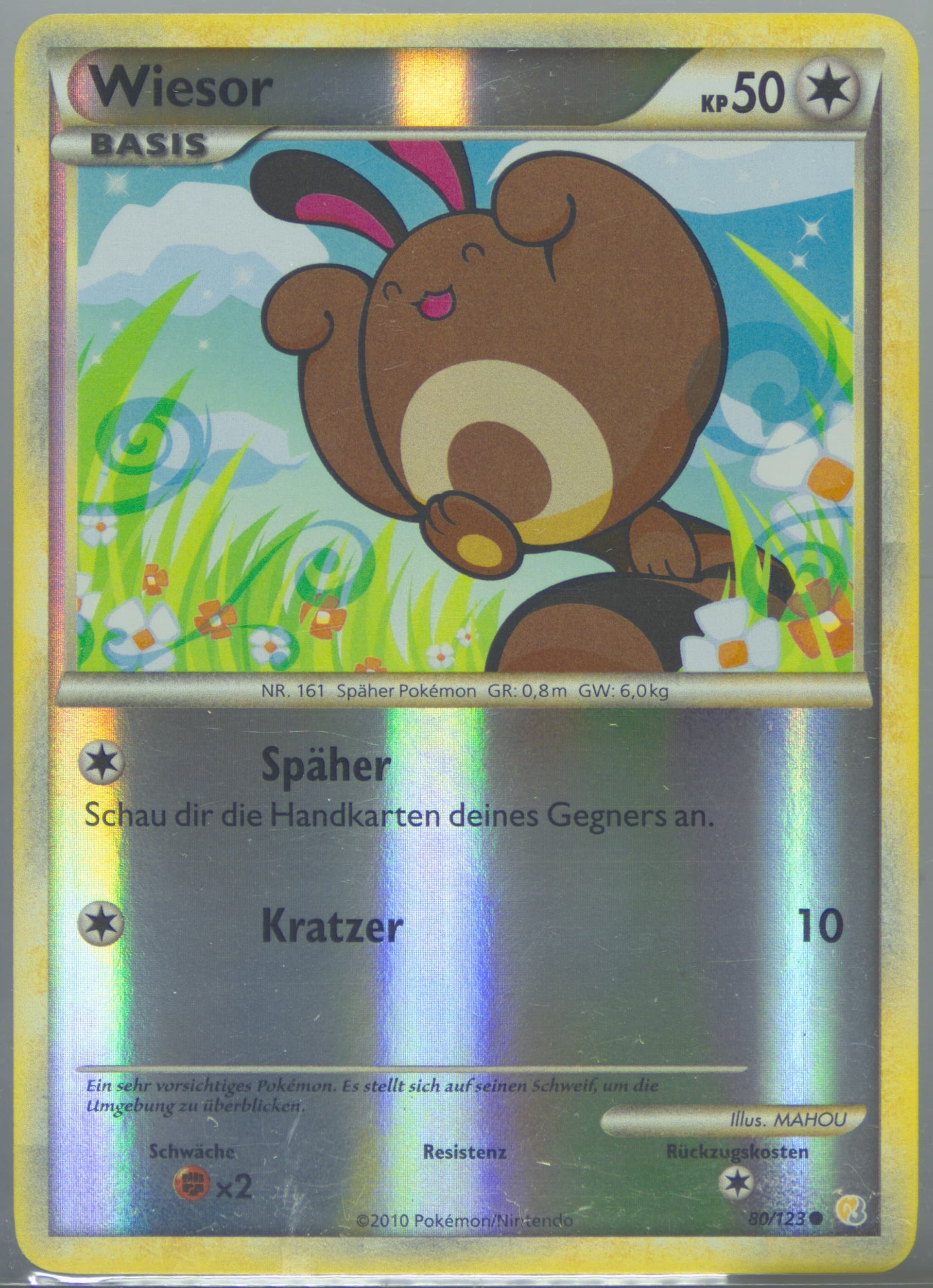 Wiesor-Reverse Foil German (80) 2010 Pokemon Heartgold & Soulsilver