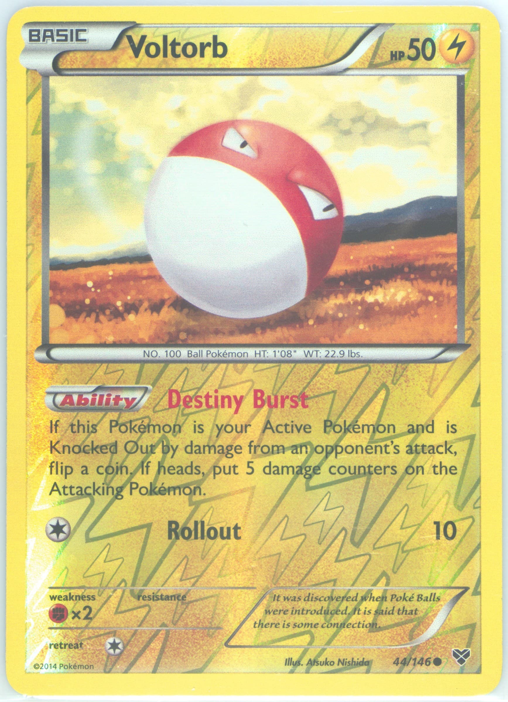 Voltorb-Reverse Foil (44) 2014 Pokemon XY
