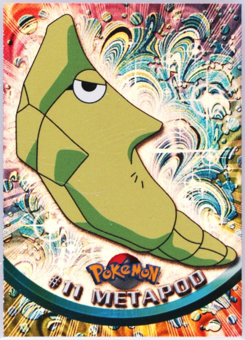 Metapod Rainbow Foil (11) 1999 Topps Pokemon TV