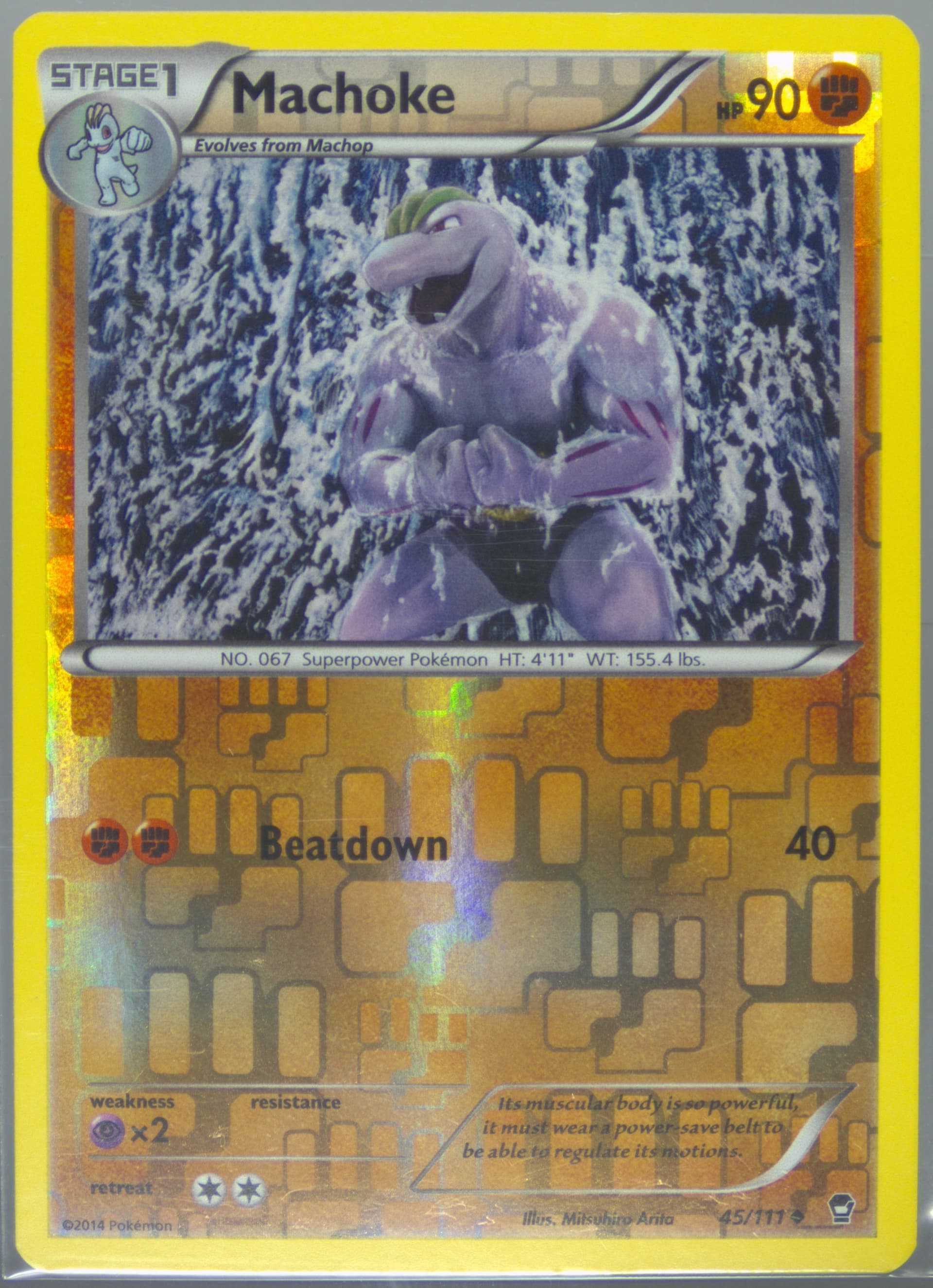 Machoke-Reverse Foil (45) 2014 Pokemon XY Furious Fists