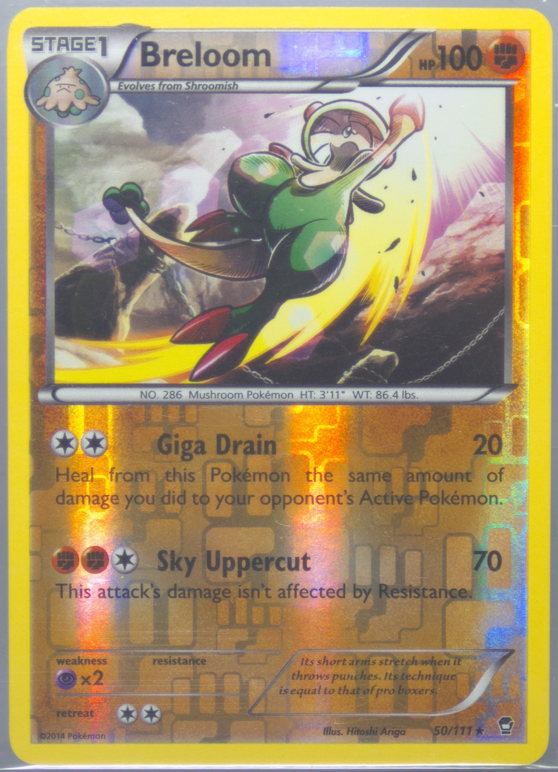 Breloom-Reverse Foil (50) 2014 Pokemon XY Furious Fists