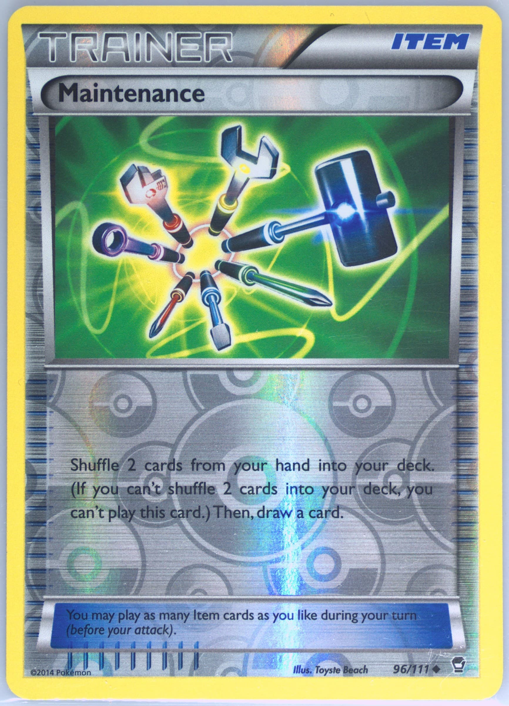 Maintenance-Reverse Foil (96) 2014 Pokemon XY Furious Fists