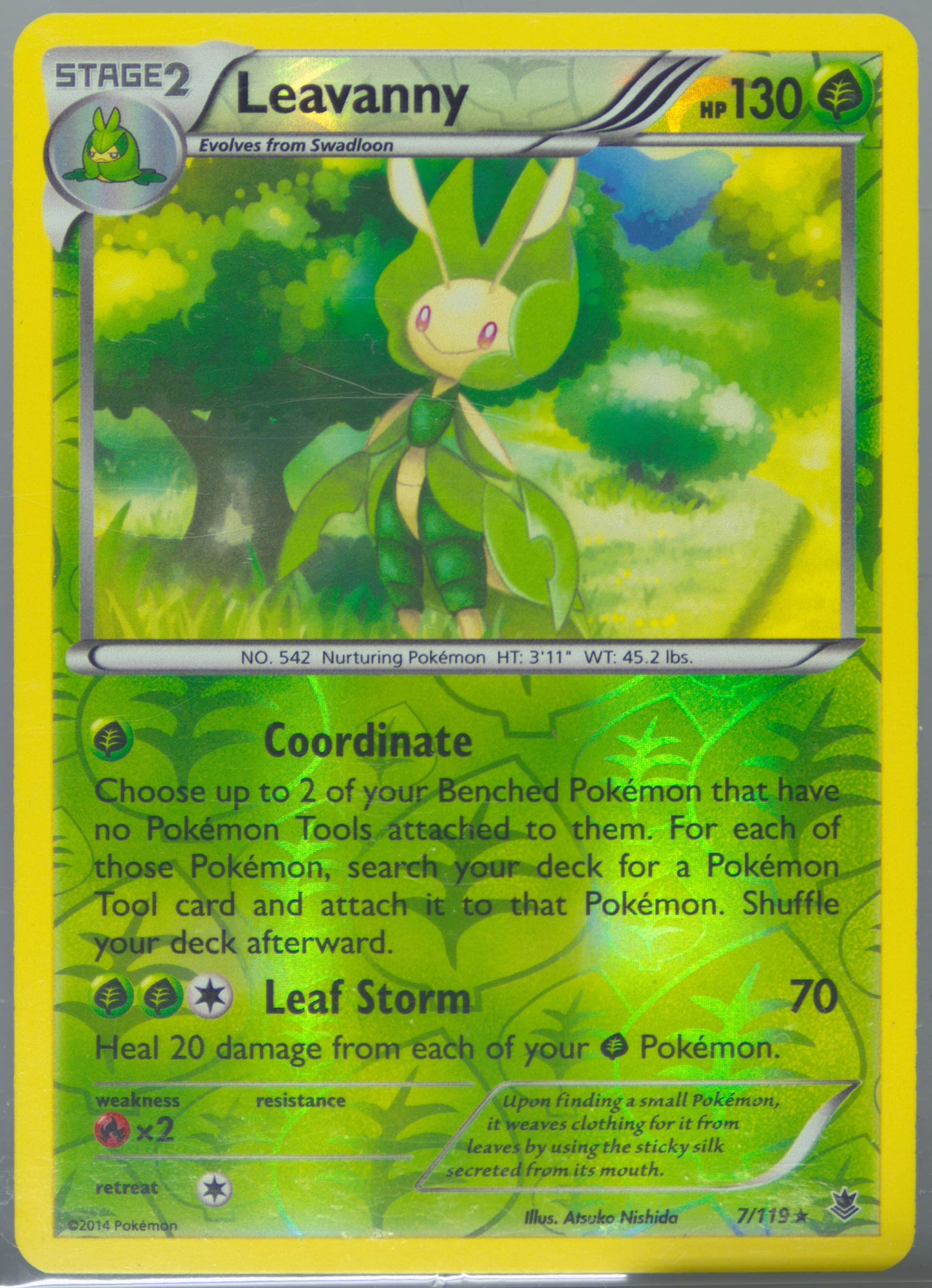 Leavanny-Reverse Foil (7) 2014 Pokemon XY Phantom Forces