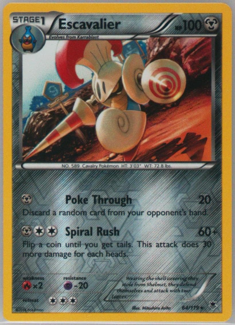 Escavalier-Reverse Foil (64) 2014 Pokemon XY Phantom Forces