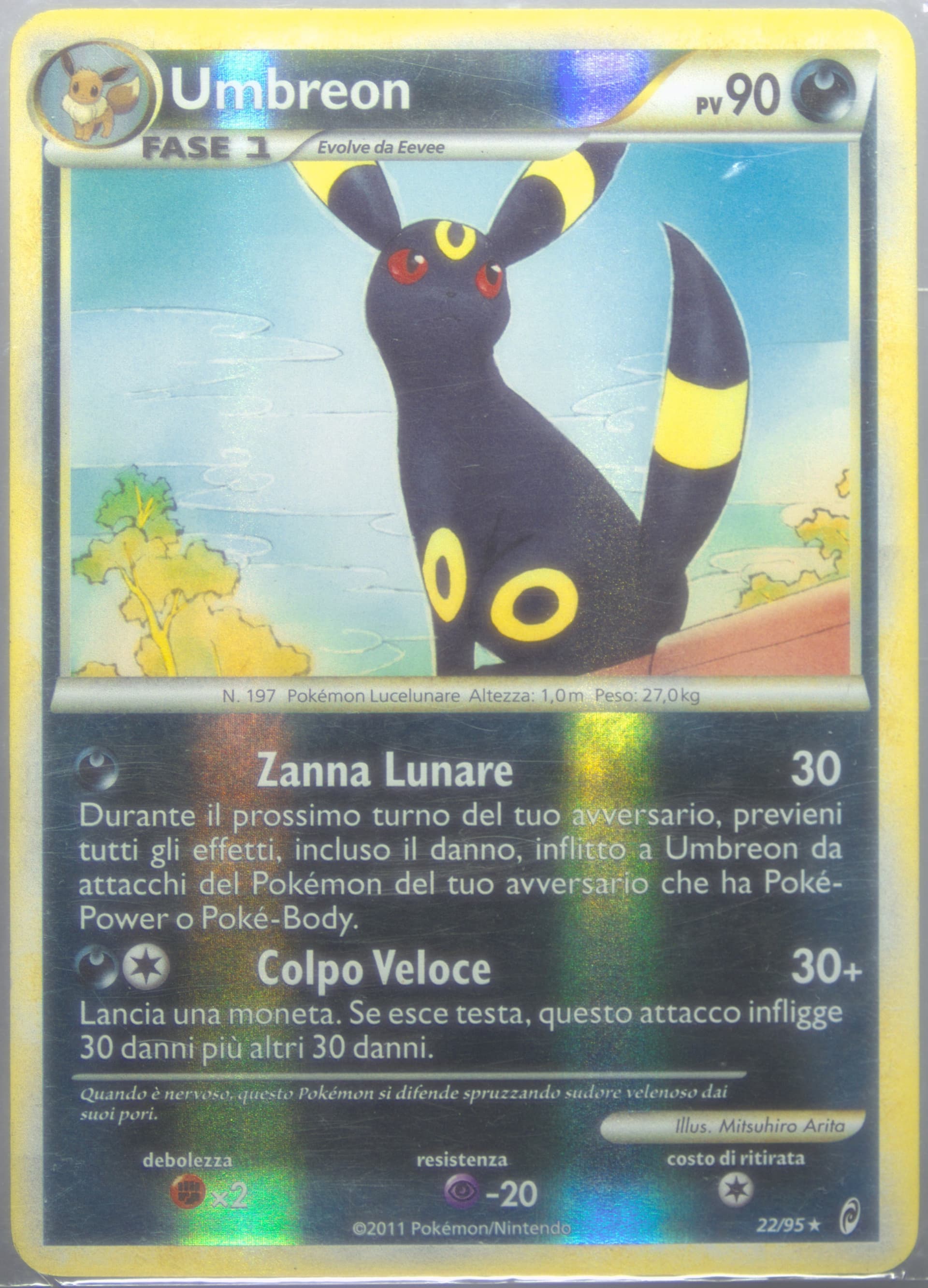 Umbreon-Reverse Foil Italian (22) 2011 Pokemon Call of Legends