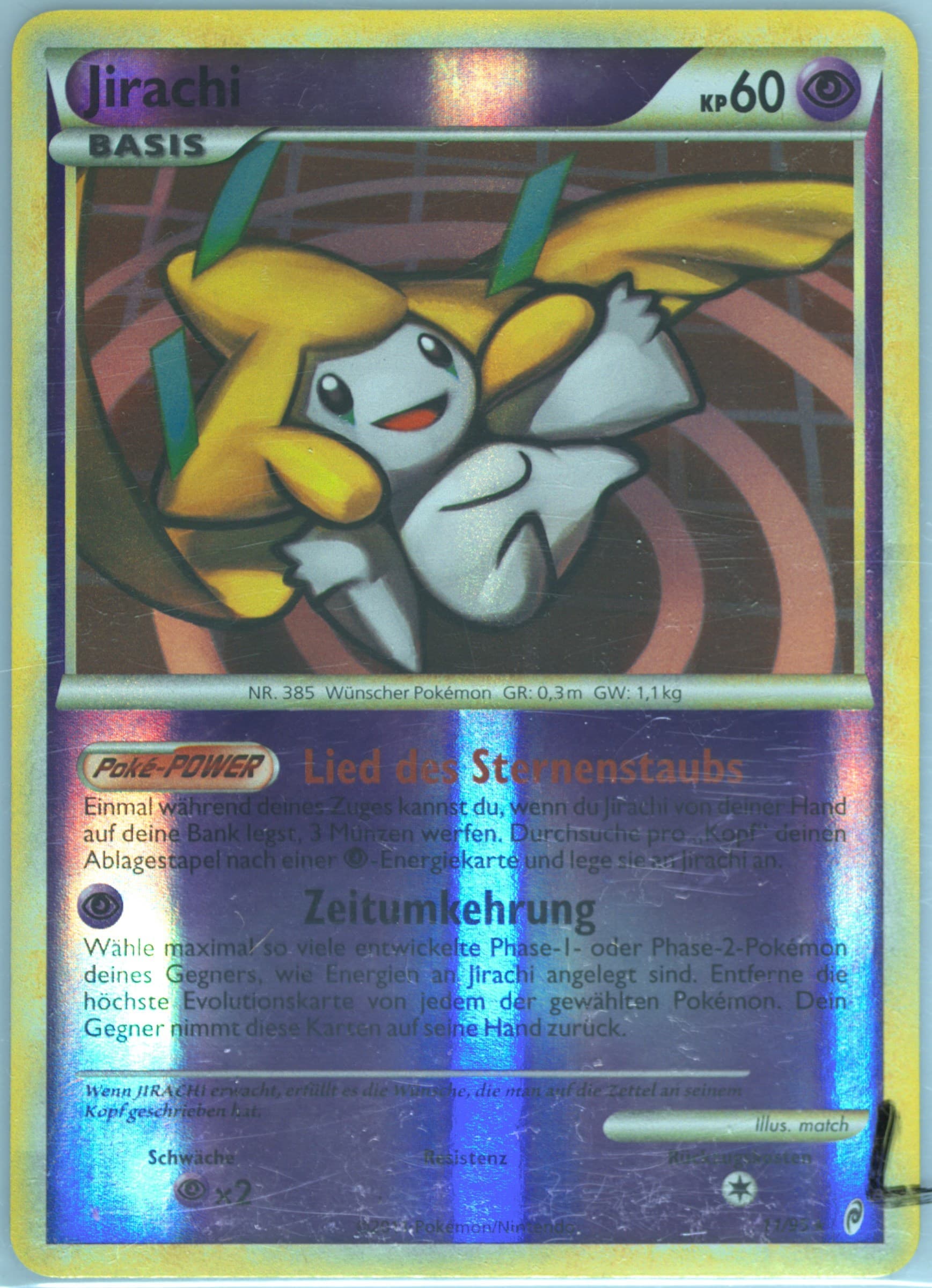 Jirachi-Reverse Foil German (11) 2011 Pokemon Call of Legends