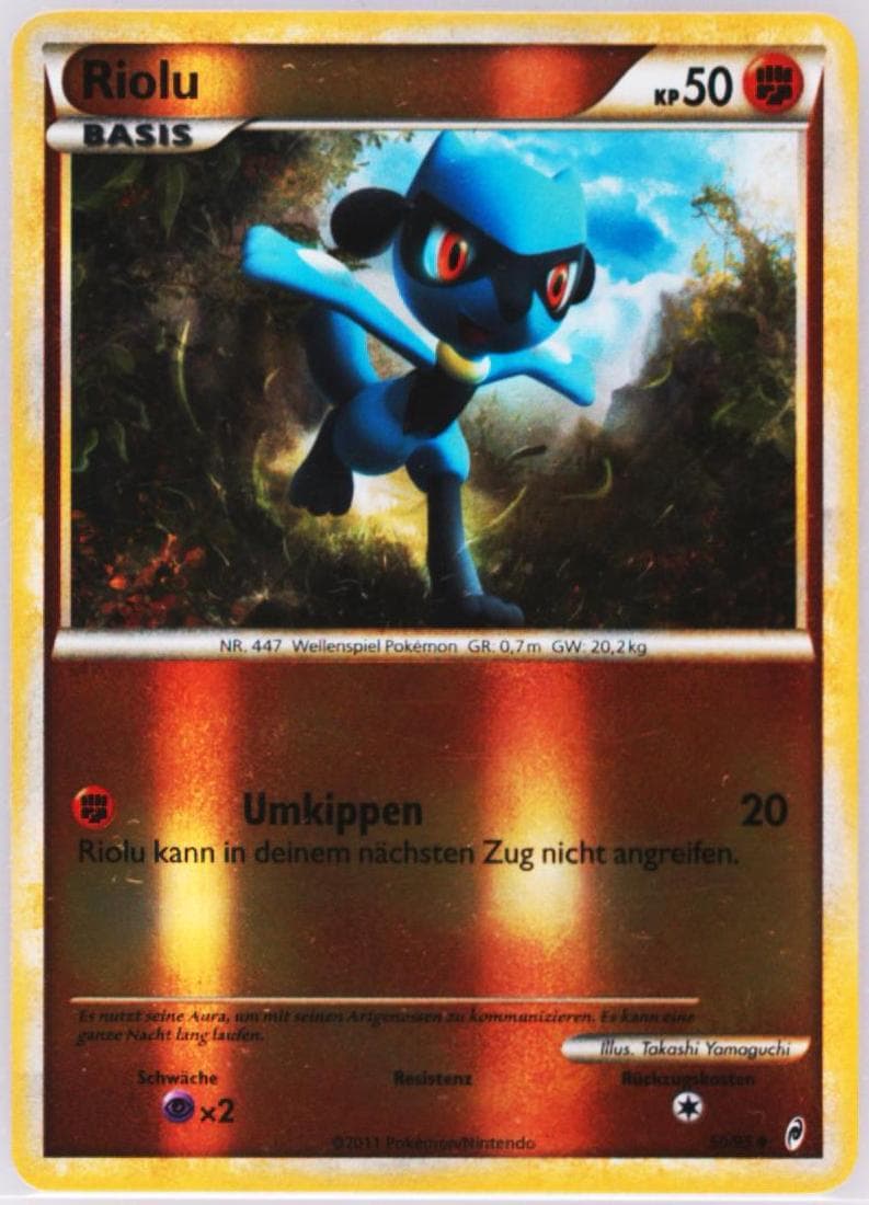 Riolu-Reverse Foil German (50) 2011 Pokemon Call of Legends