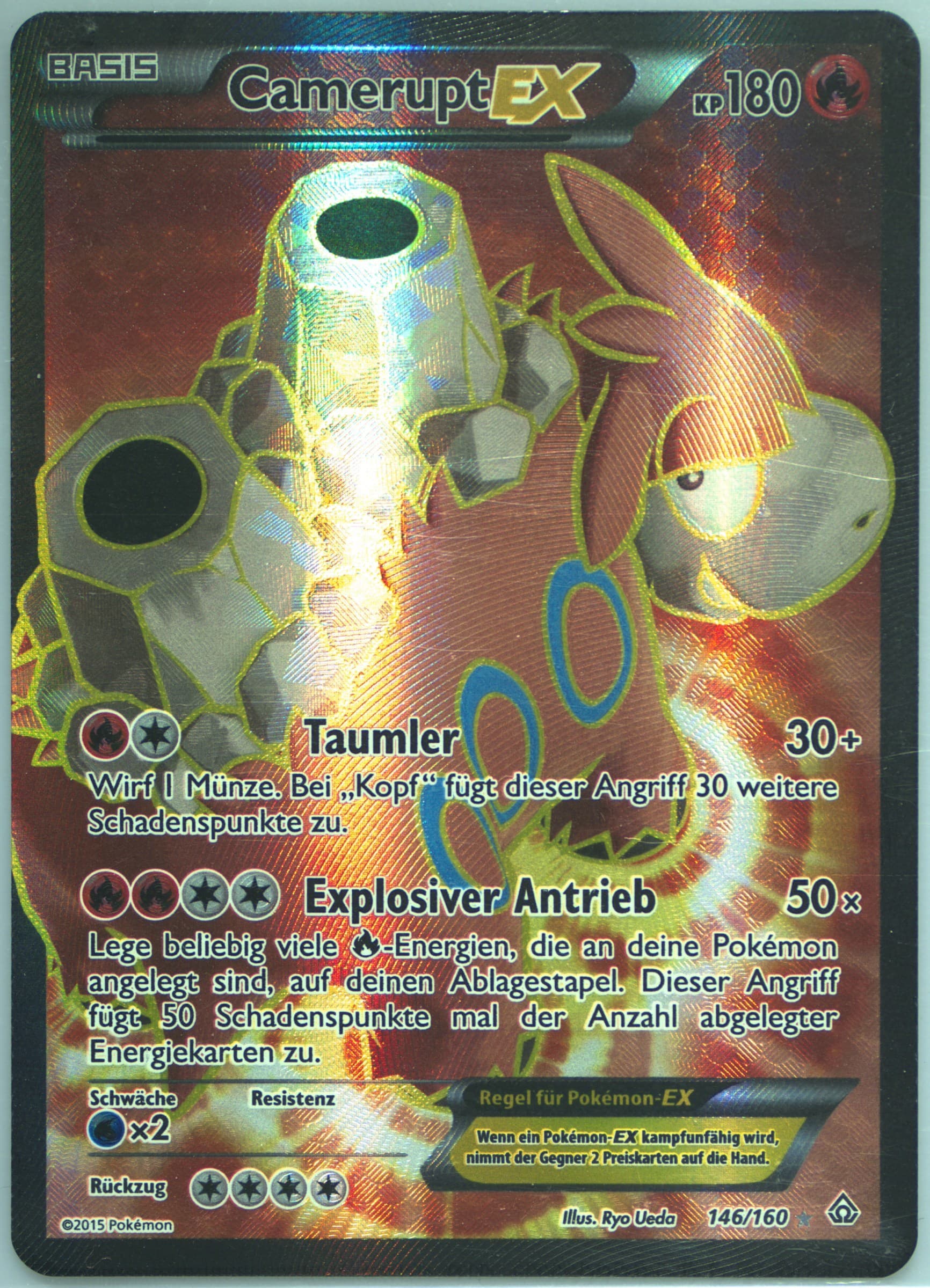 Full Art/Camerupt EX German (146) 2015 Pokemon XY Primal Clash
