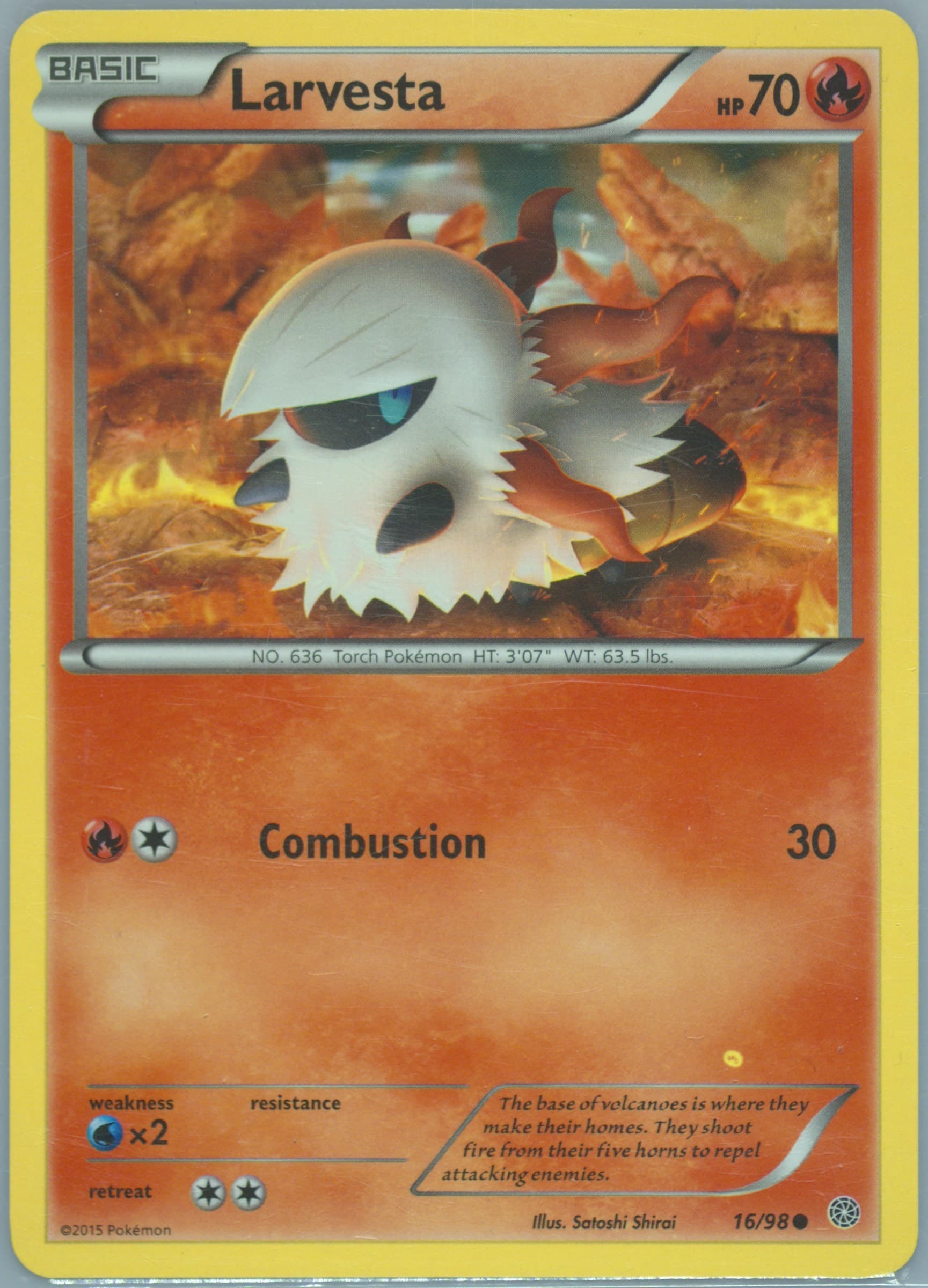 Larvesta (16) 2015 Pokemon XY Ancient Origins