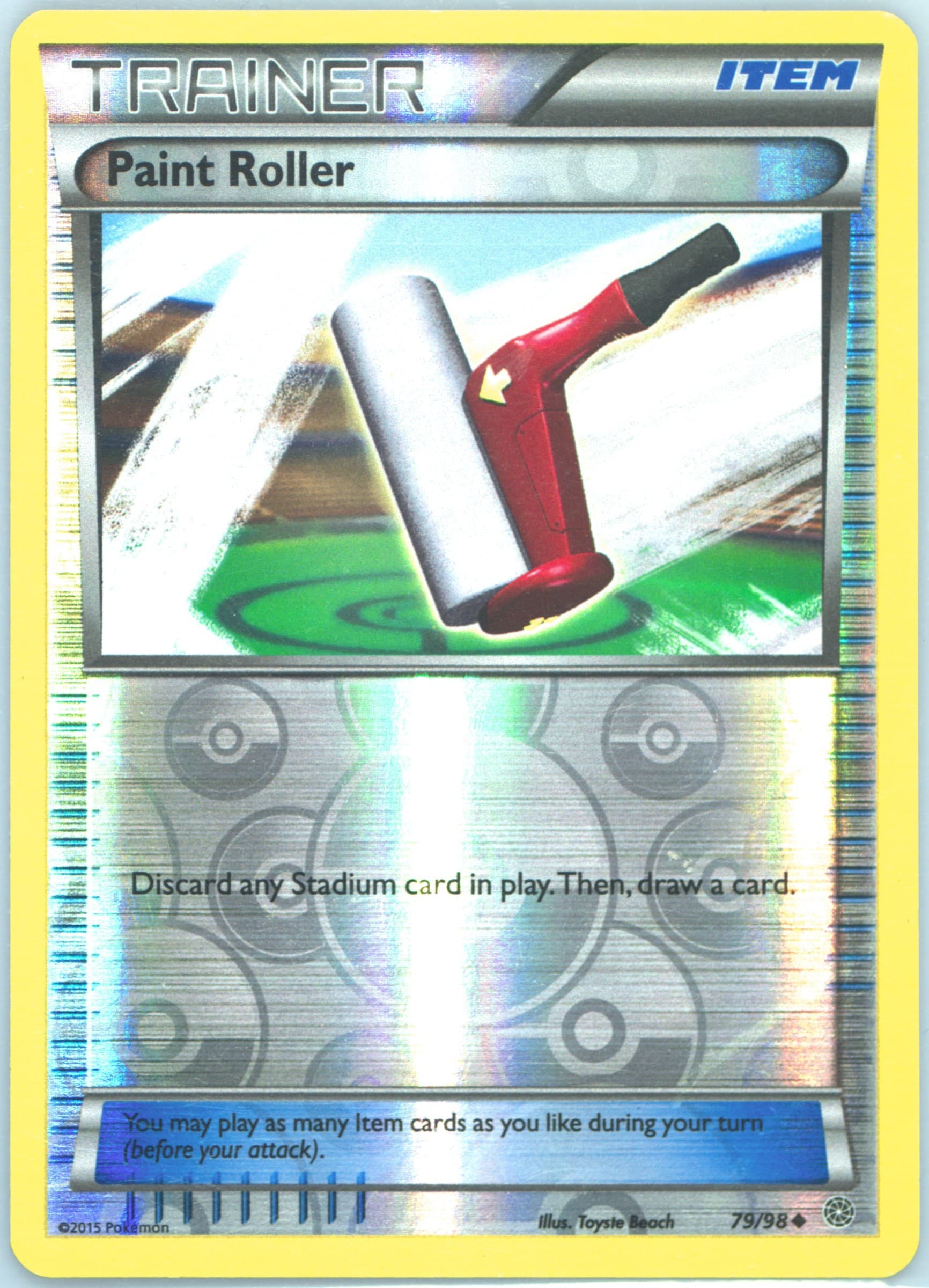 Paint Roller-Reverse Foil (79) 2015 Pokemon XY Ancient Origins