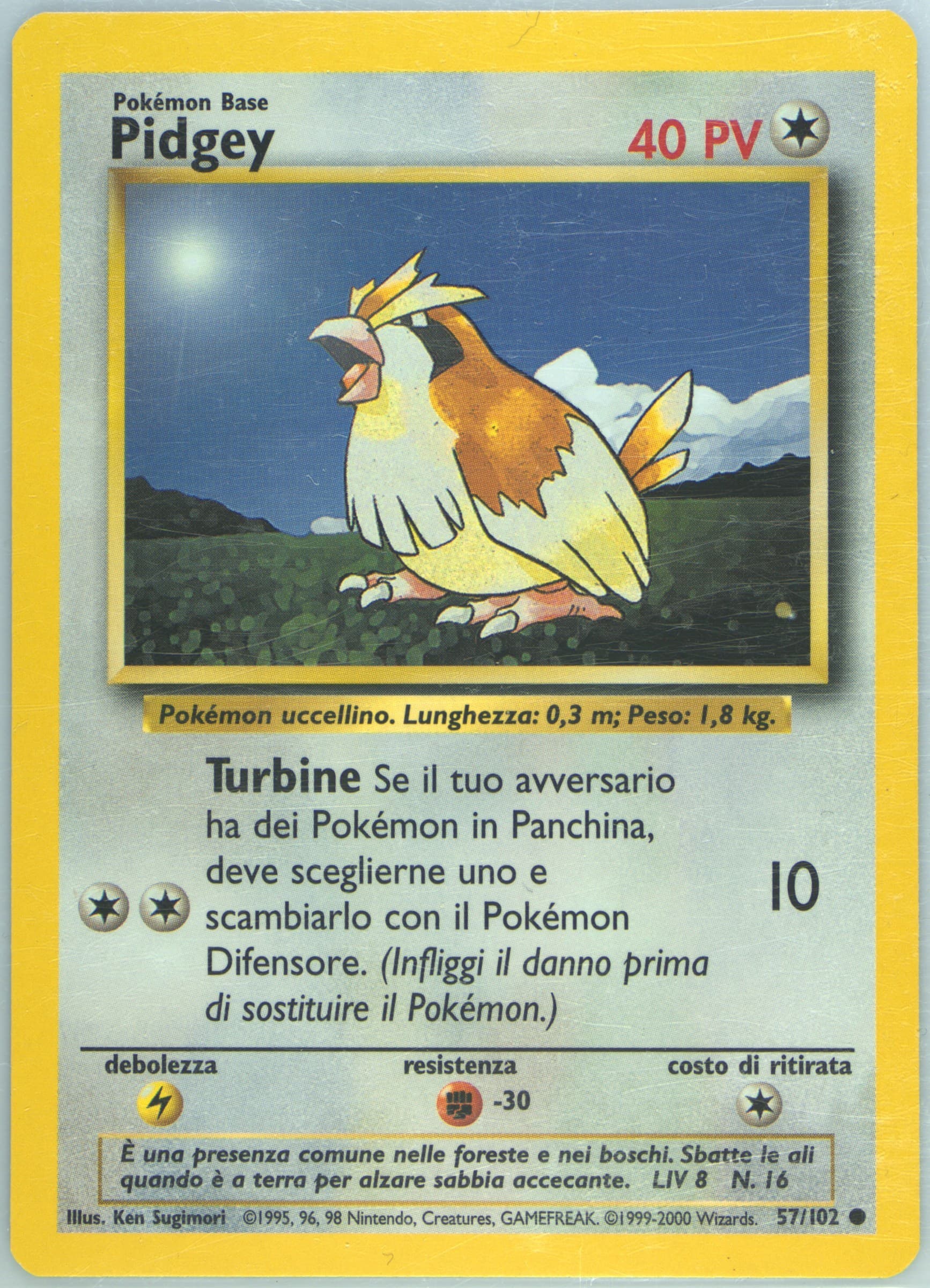 Pidgey Italian (57) 2000 Pokemon Game